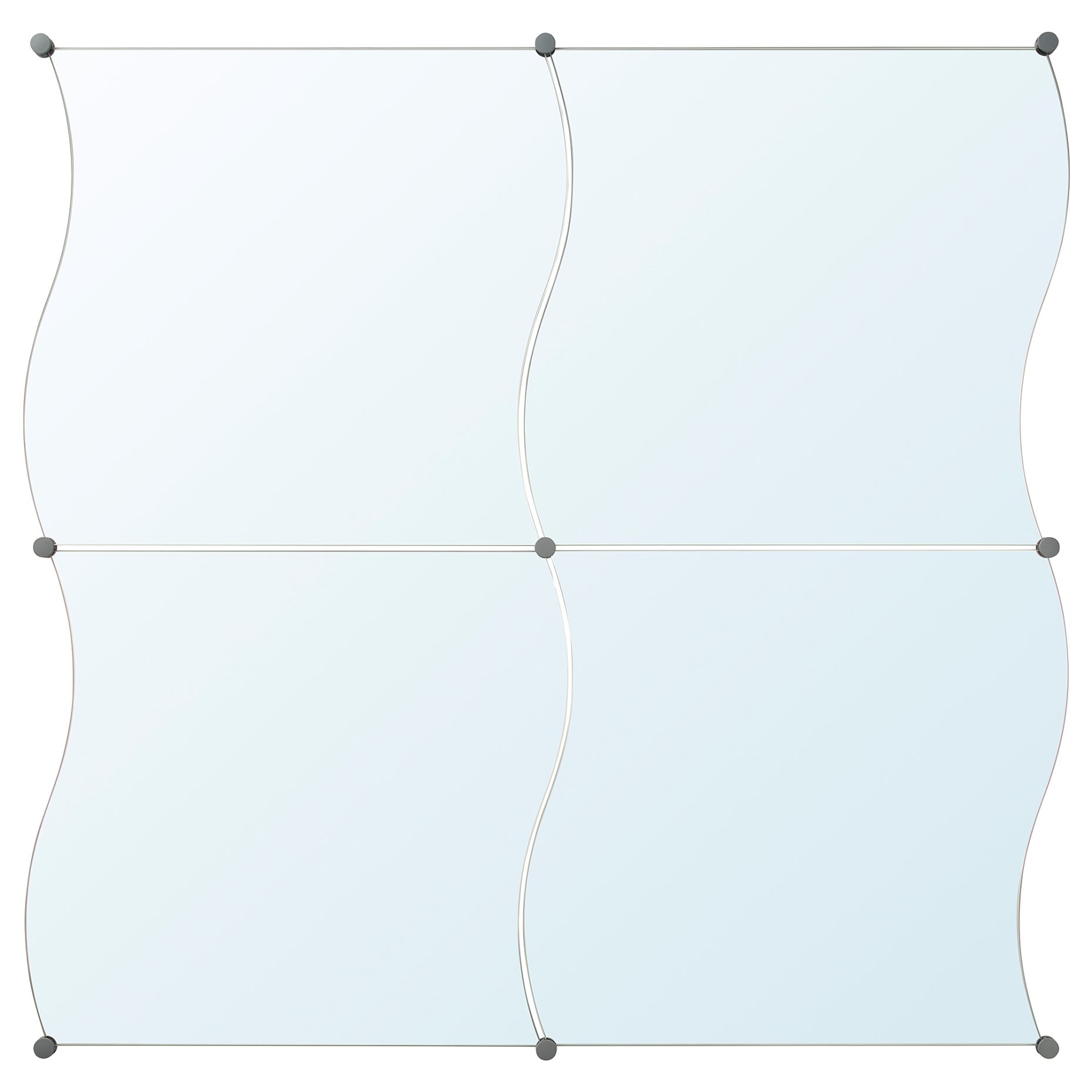 KRABB, mirror/4 pack, 44x40 cm, 251.625.00