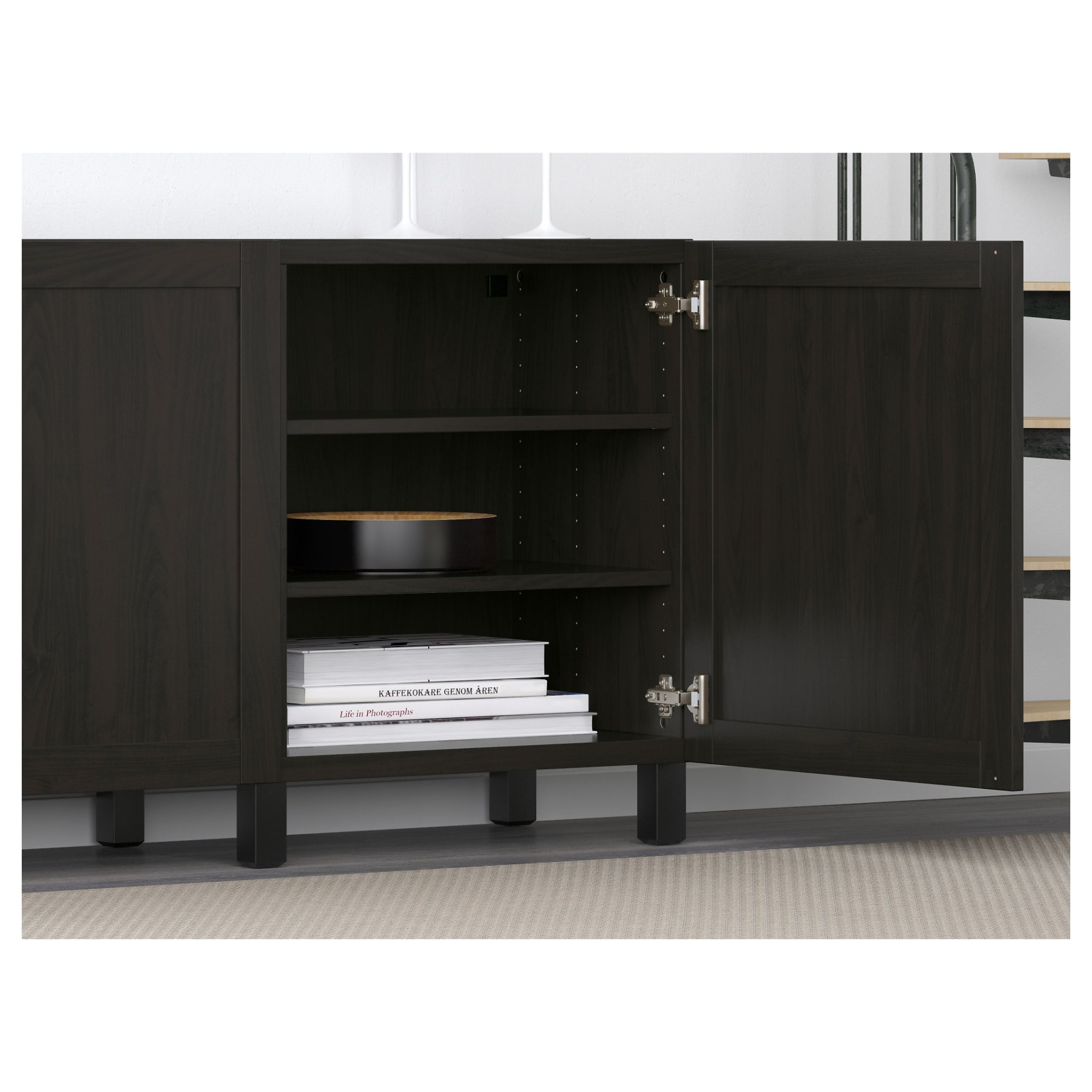 BESTÅ, storage combination with doors, 180x42x74 cm, 291.397.37