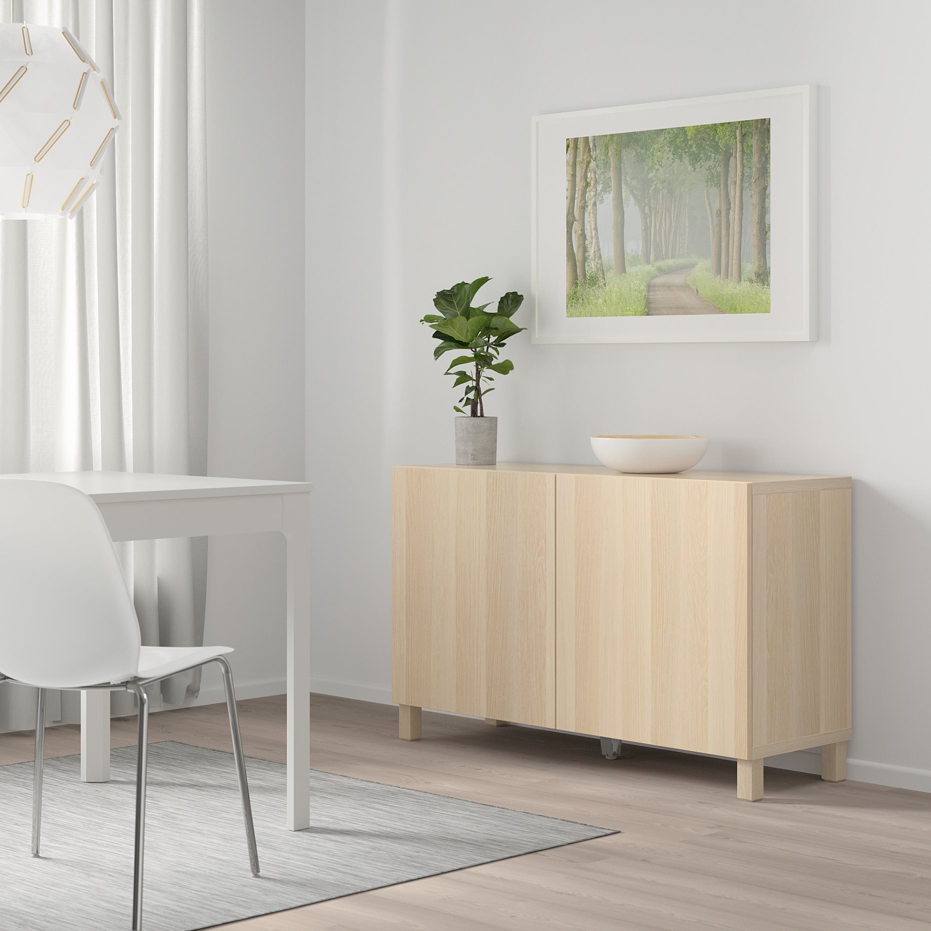 BESTÅ, storage combination with doors, 120x42x74 cm, 292.098.29