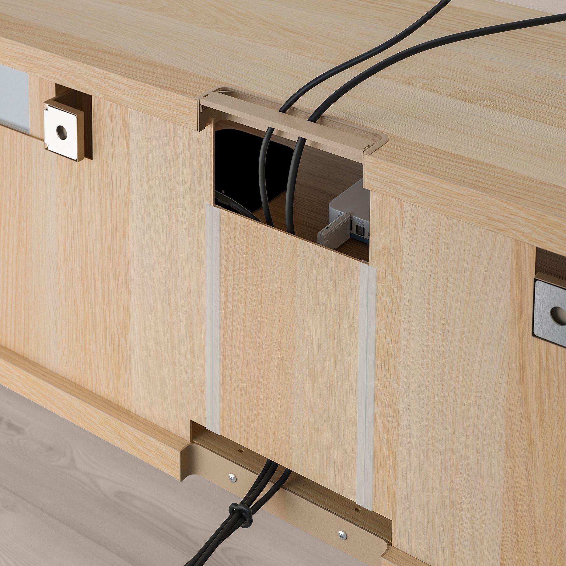 BESTÅ, TV bench with door/drawers soft closing, 180x42x39 cm, 293.284.22