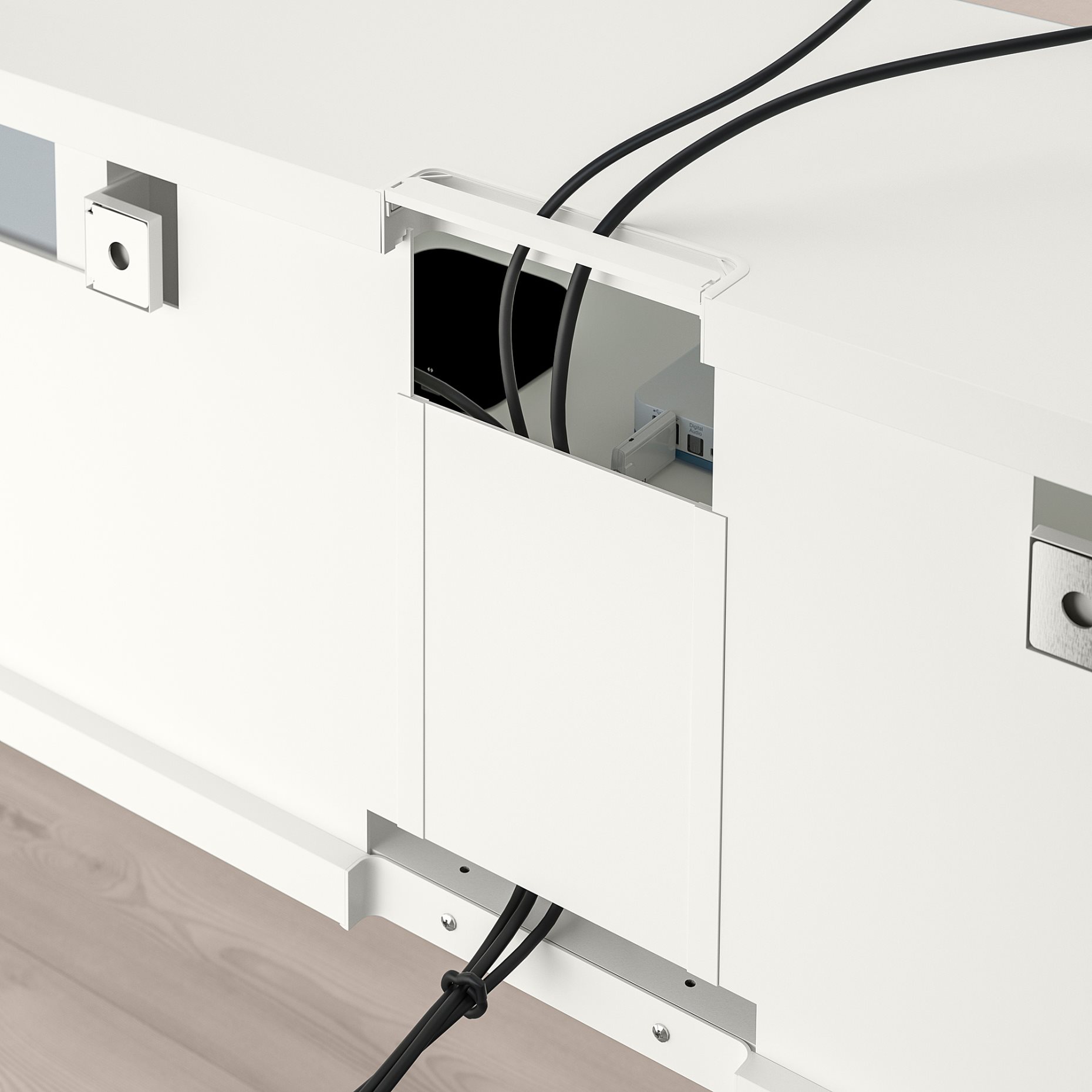BESTÅ, TV storage combination/glass doors/drawers soft closing, 300x42x211 cm, 294.069.24