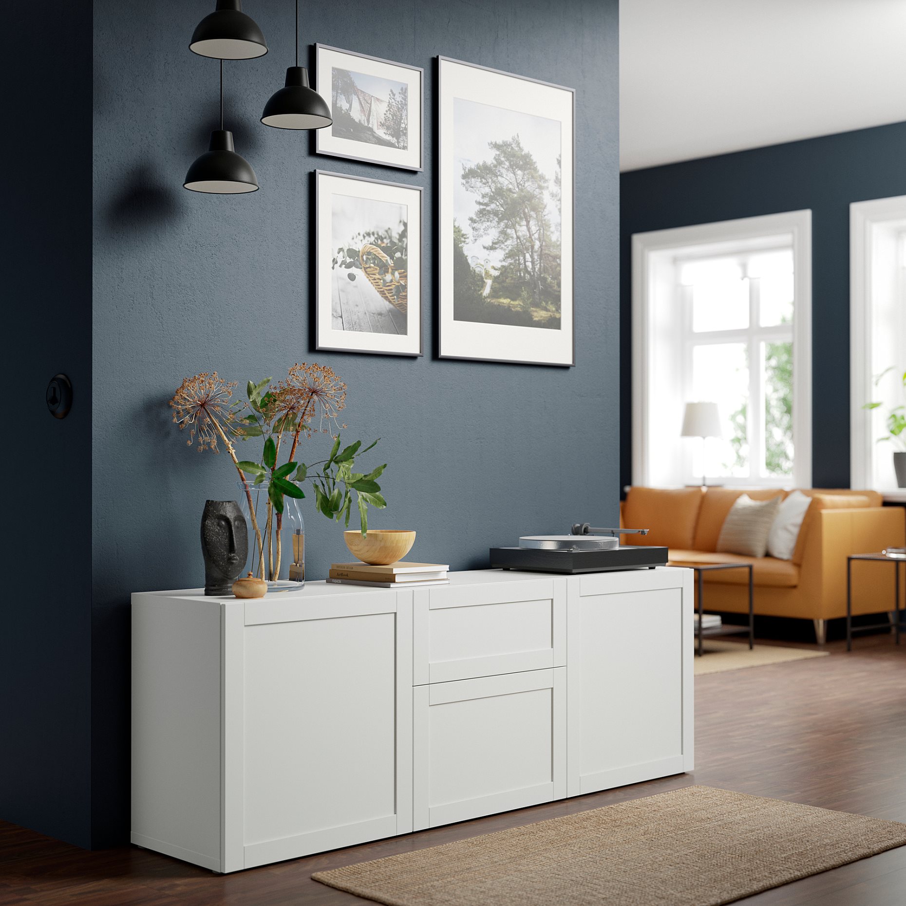 BESTÅ, storage combination with drawers, 180x42x65 cm, 294.126.61