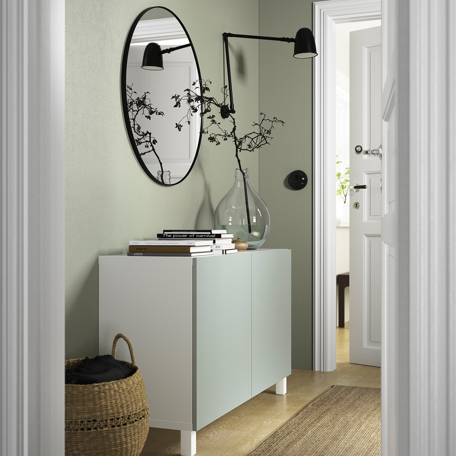 BESTÅ, storage combination with doors, 120x42x74 cm, 294.214.39