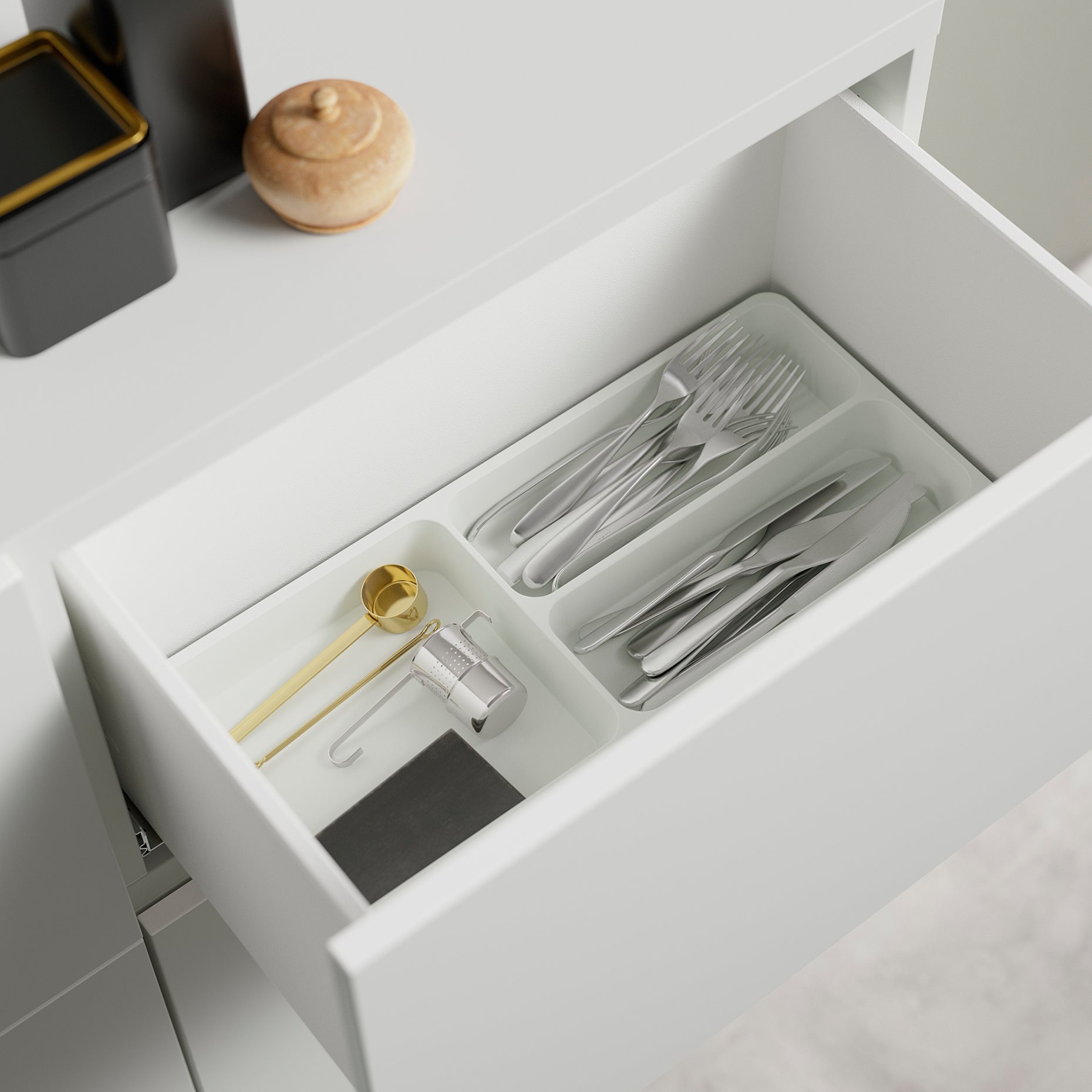 BESTÅ, storage combination with doors/drawers push-open, 120x42x74 cm, 294.215.33