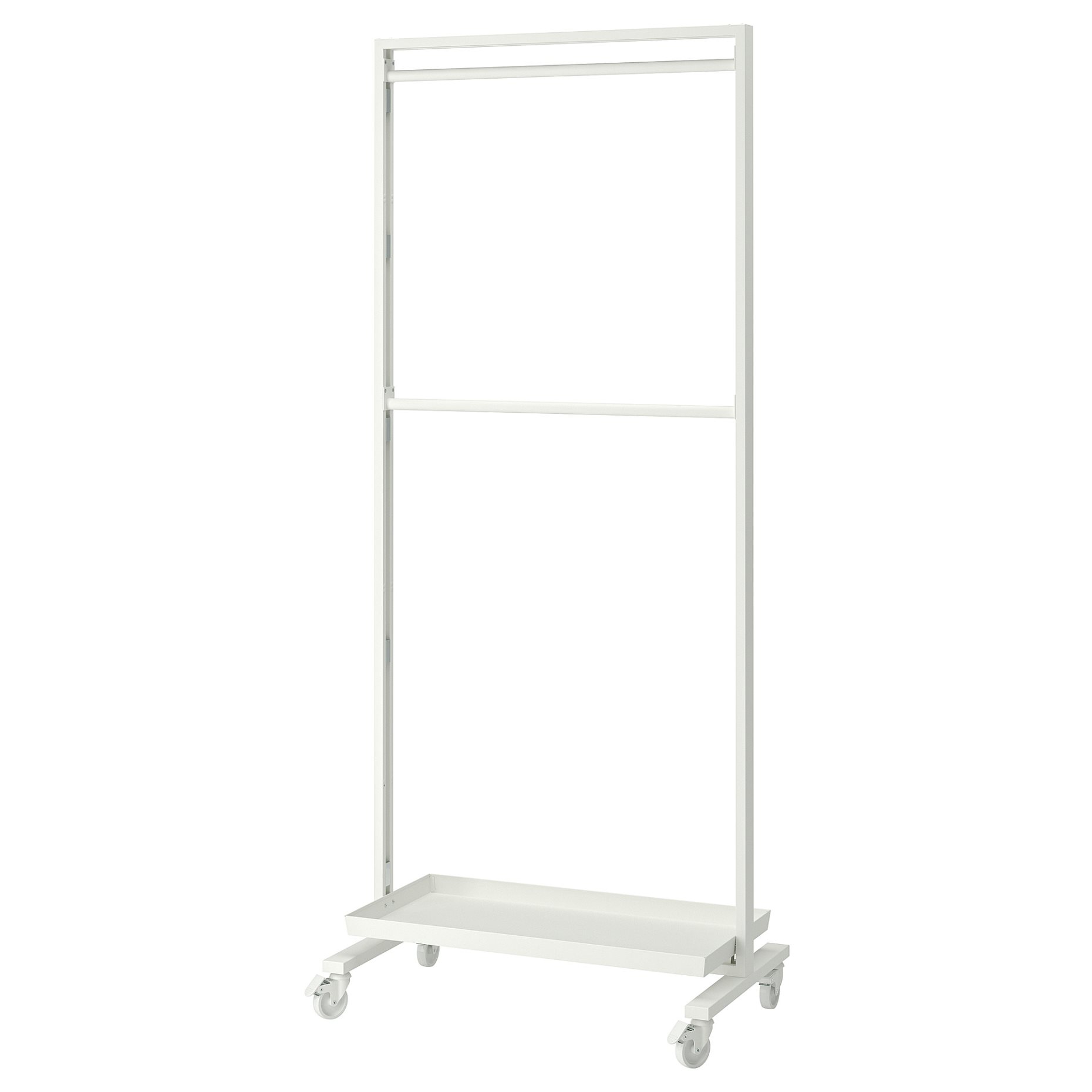 MITTZON, frame with castors/clothes rail/display shelf, 85x205 cm, 295.139.57