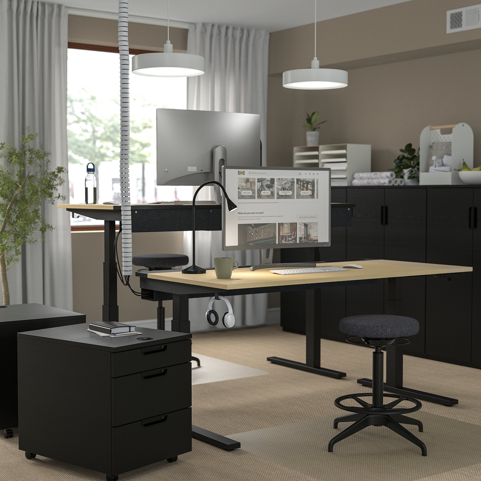MITTZON, desk sit/stand/electric, 160x60 cm, 295.291.66