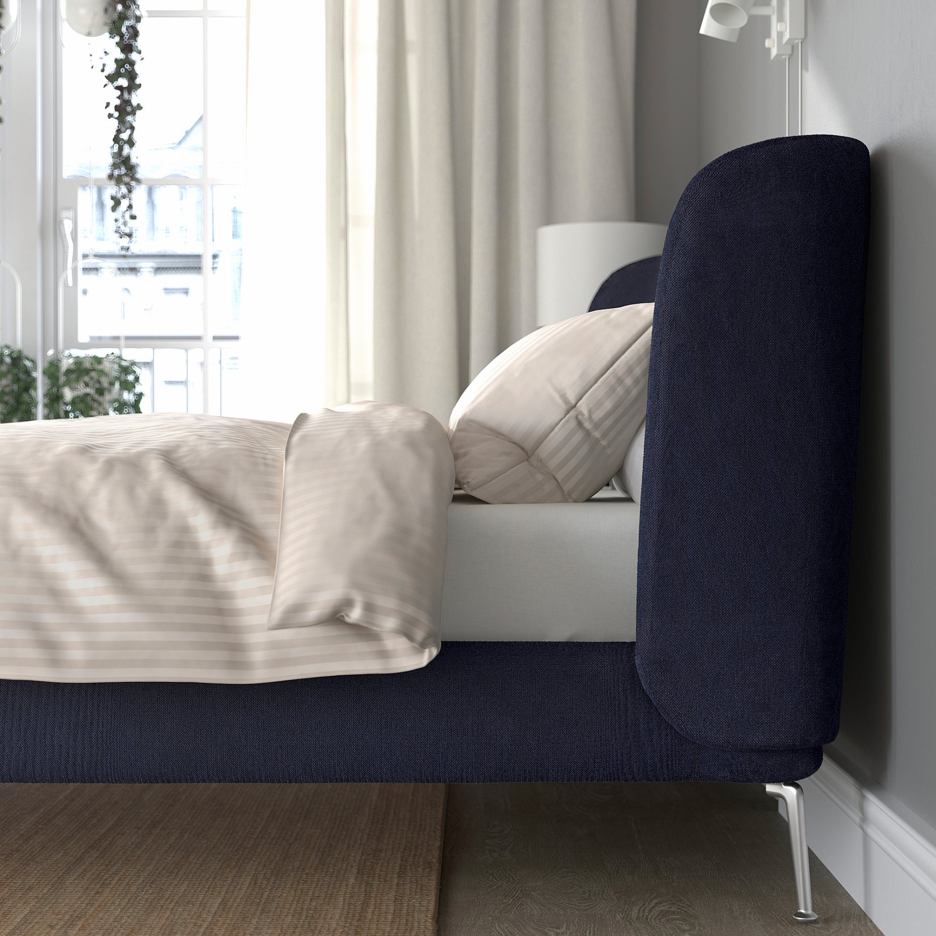 TUFJORD, κρεβάτι με επένδυση, 160x200 cm, 295.553.63