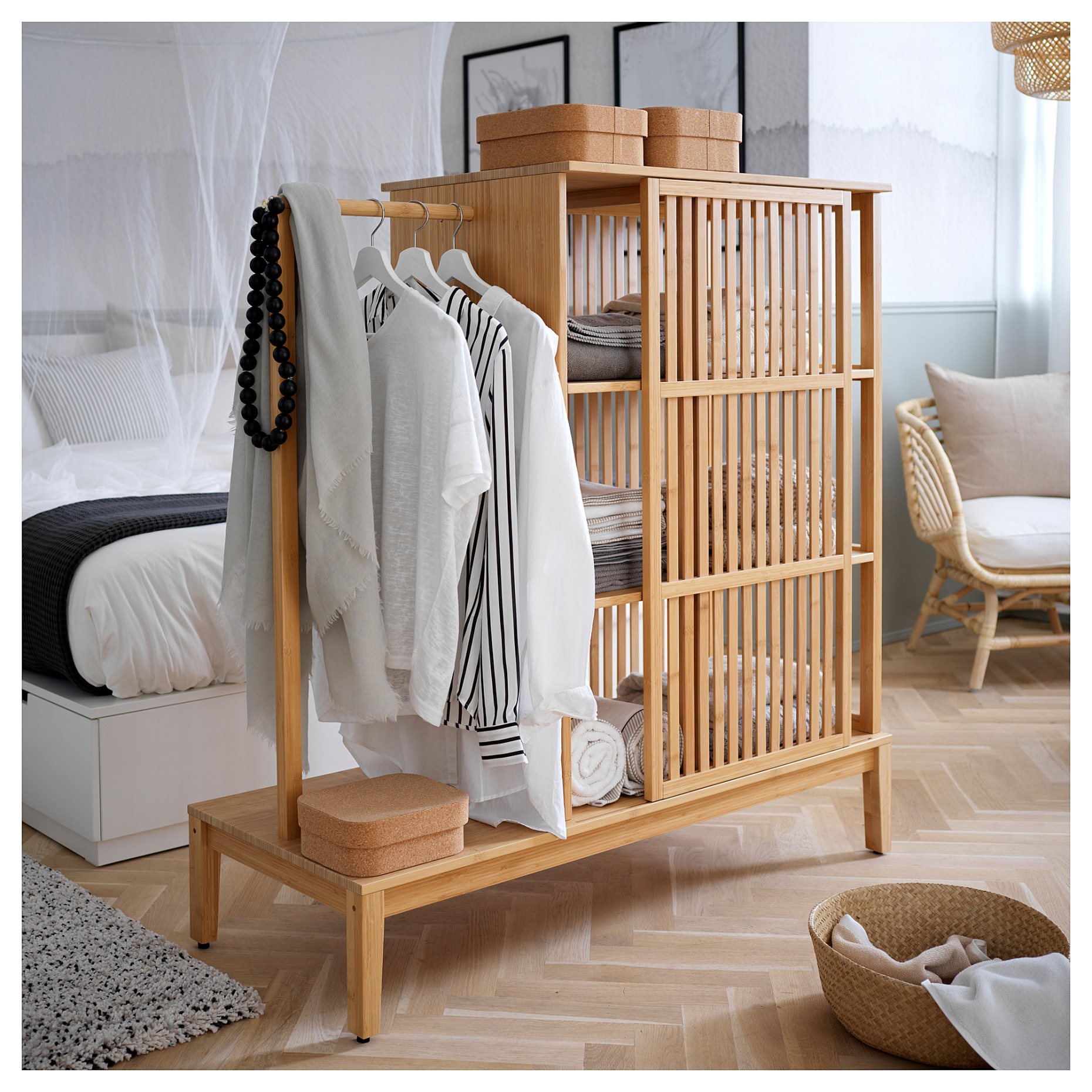 NORDKISA, open wardrobe with sliding door, 304.394.76