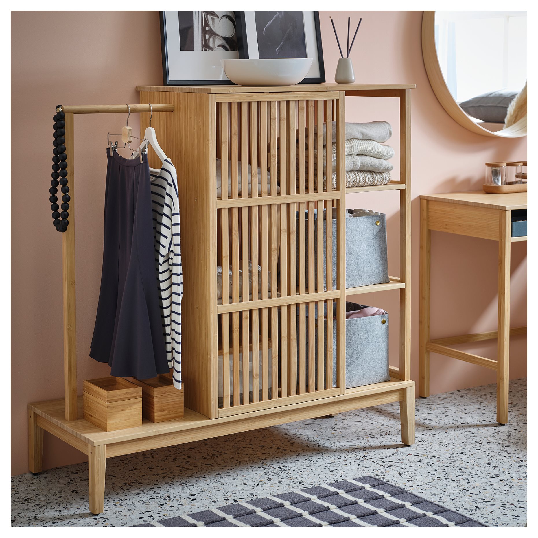 NORDKISA, open wardrobe with sliding door, 304.394.76