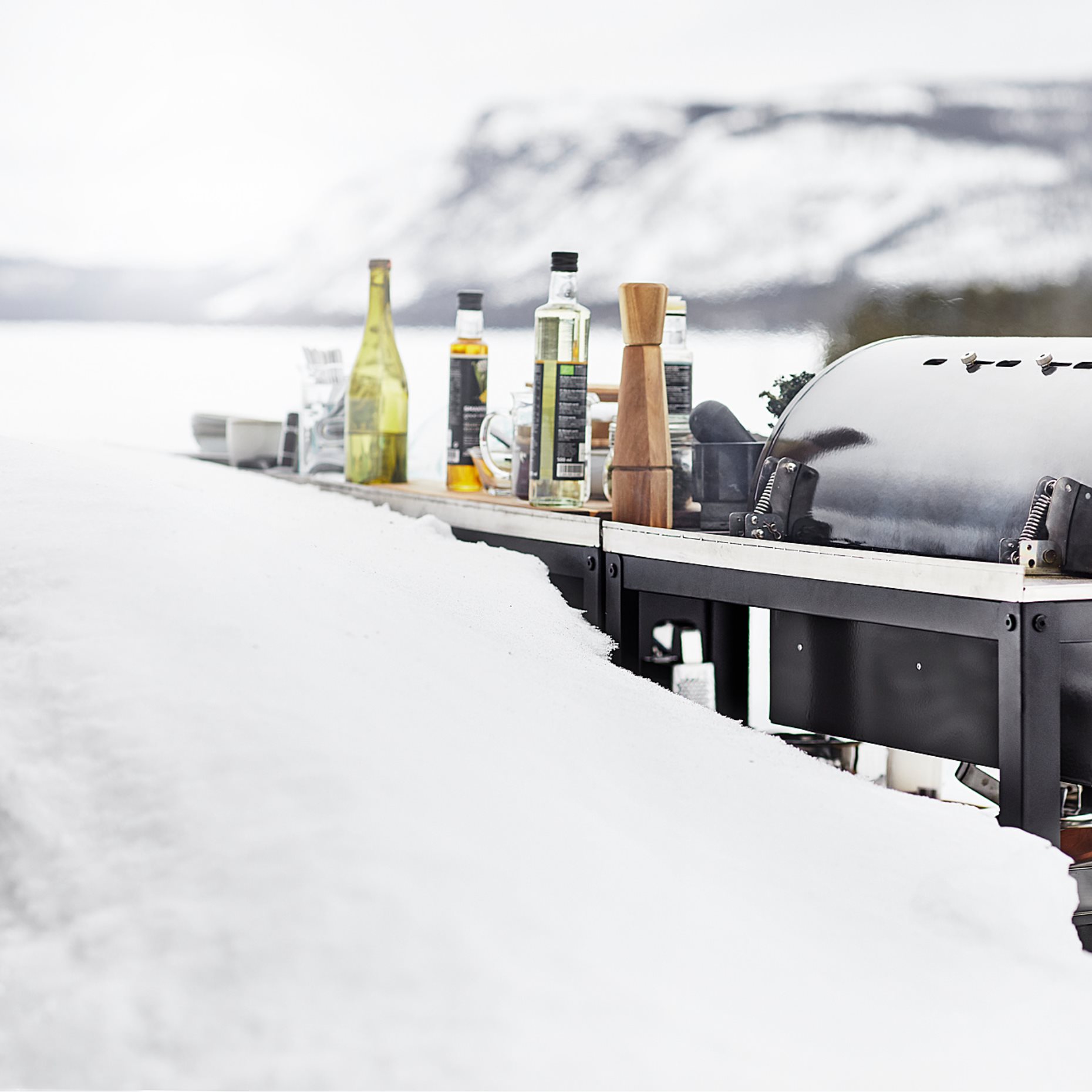 GRILLSKÄR, charcoal barbecue with cabinet outdoor, 86x61 cm, 304.714.47