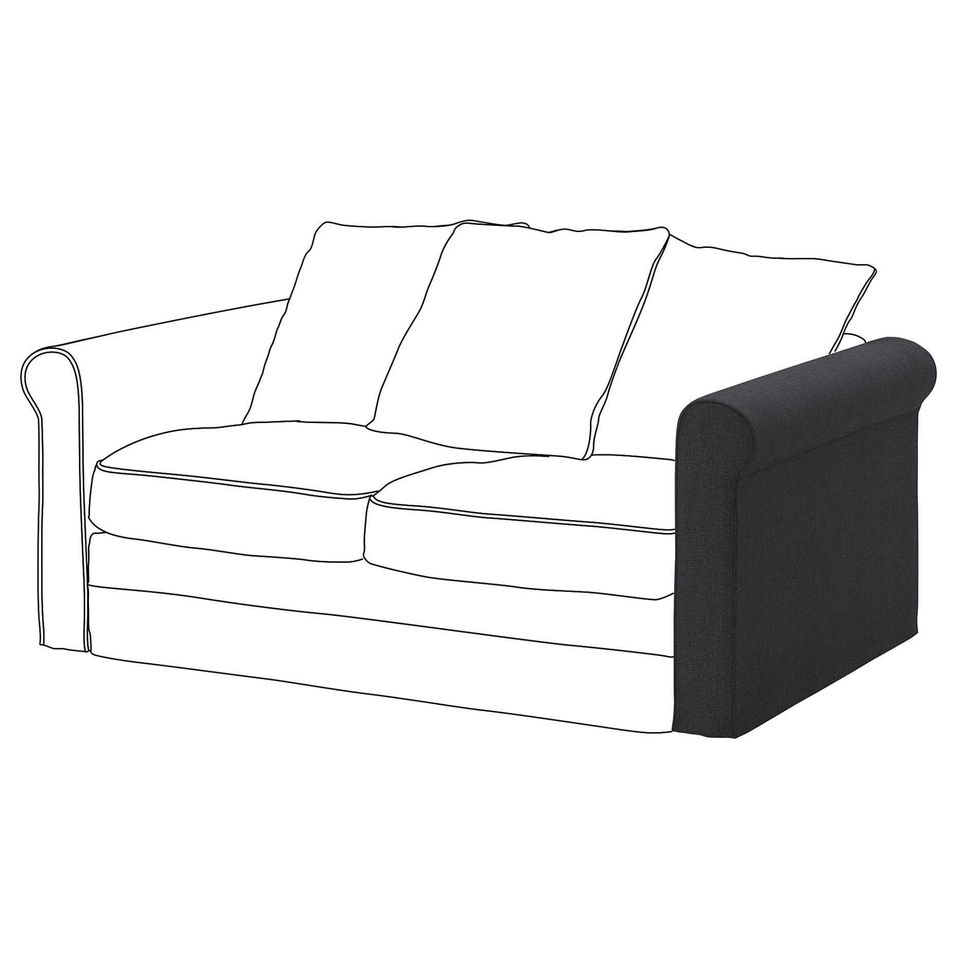 GRÖNLID, cover for armrest, 305.008.12