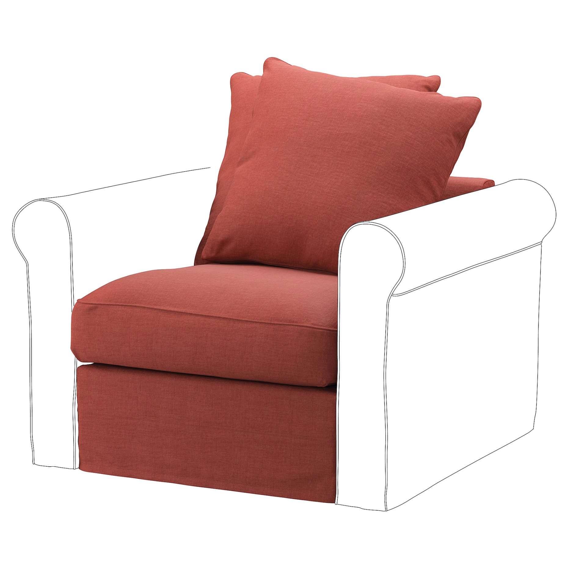 GRÖNLID, cover for 1-seat section, 305.008.74