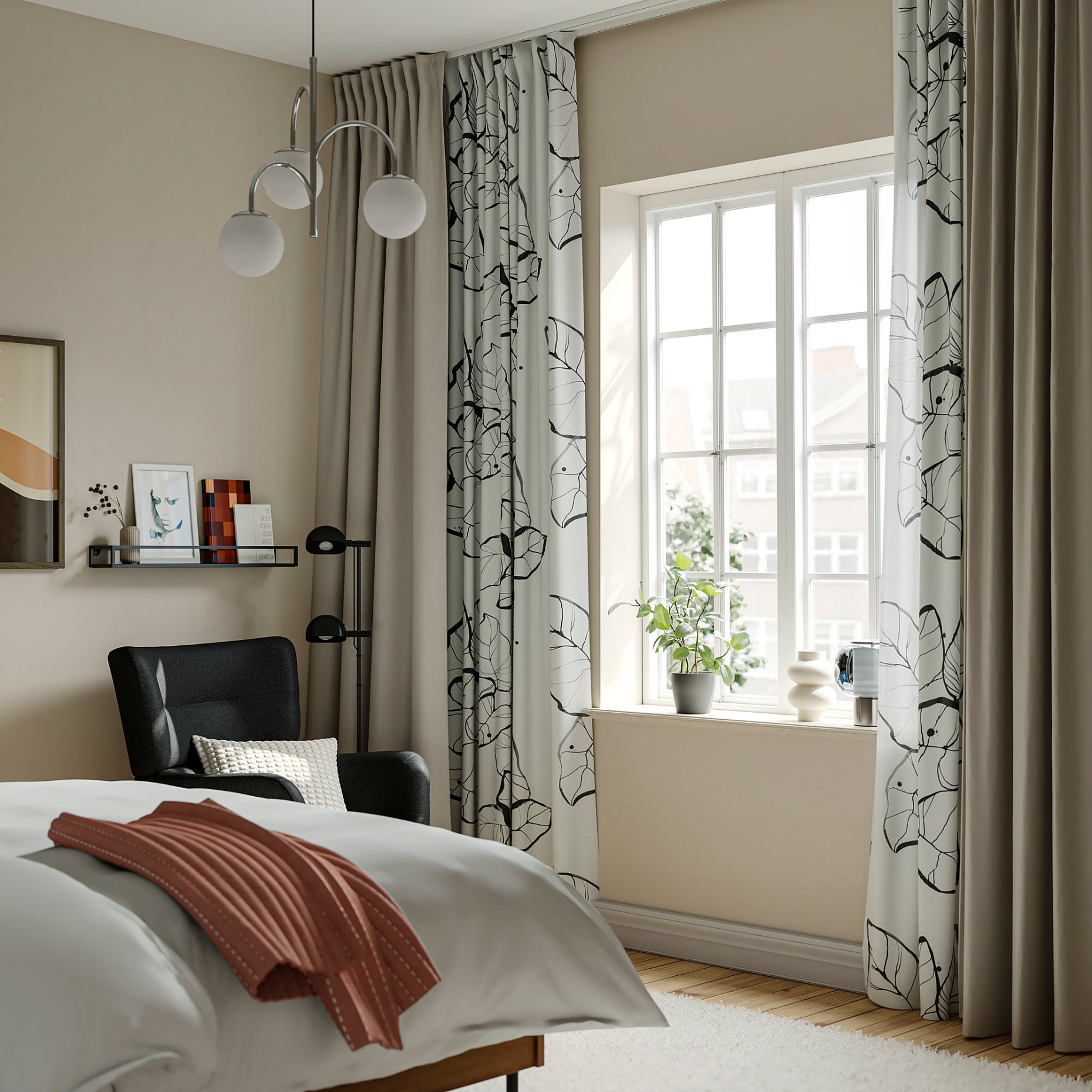 PELARKÖRSBÄR, curtains with heading tape 1 pair, 145x280 cm, 306.210.98