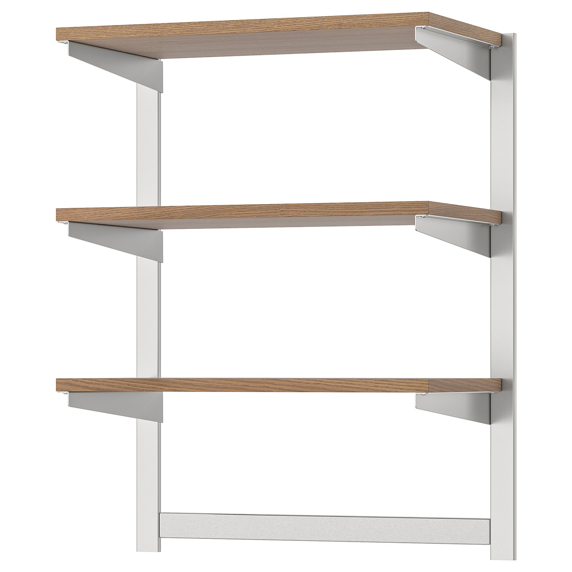 KUNGSFORS, suspension rail with shelf/magnet knife rack, 392.543.26