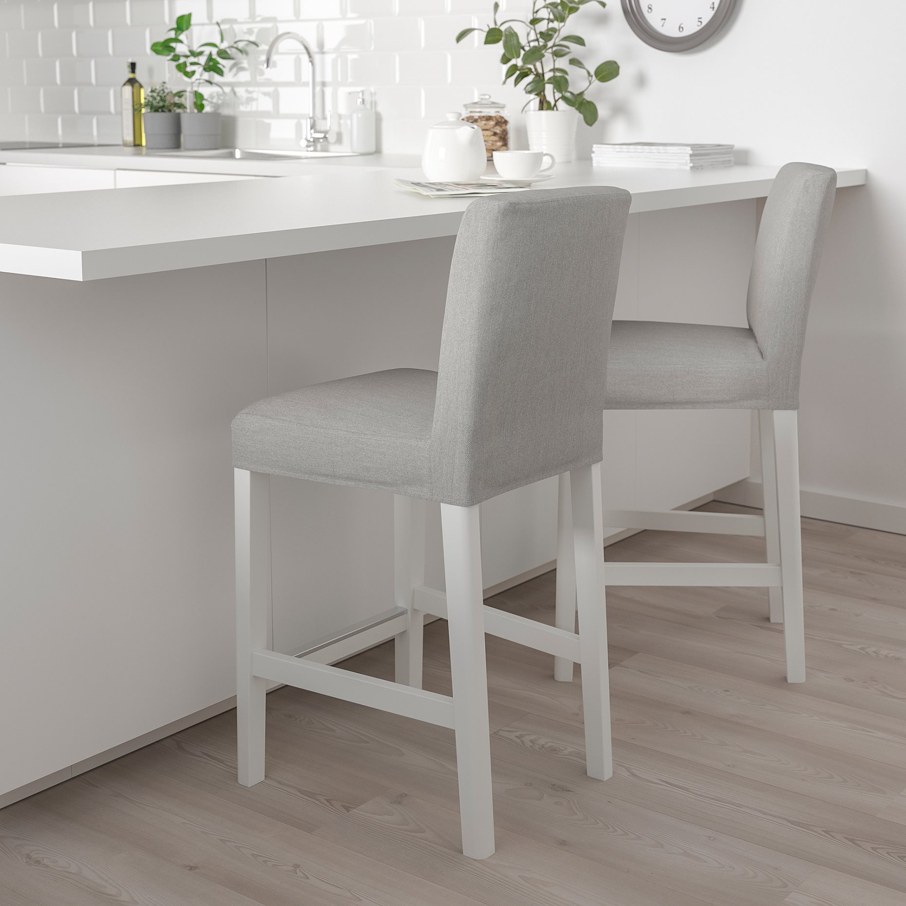 BERGMUND, bar stool with backrest, 62 cm, 393.882.03
