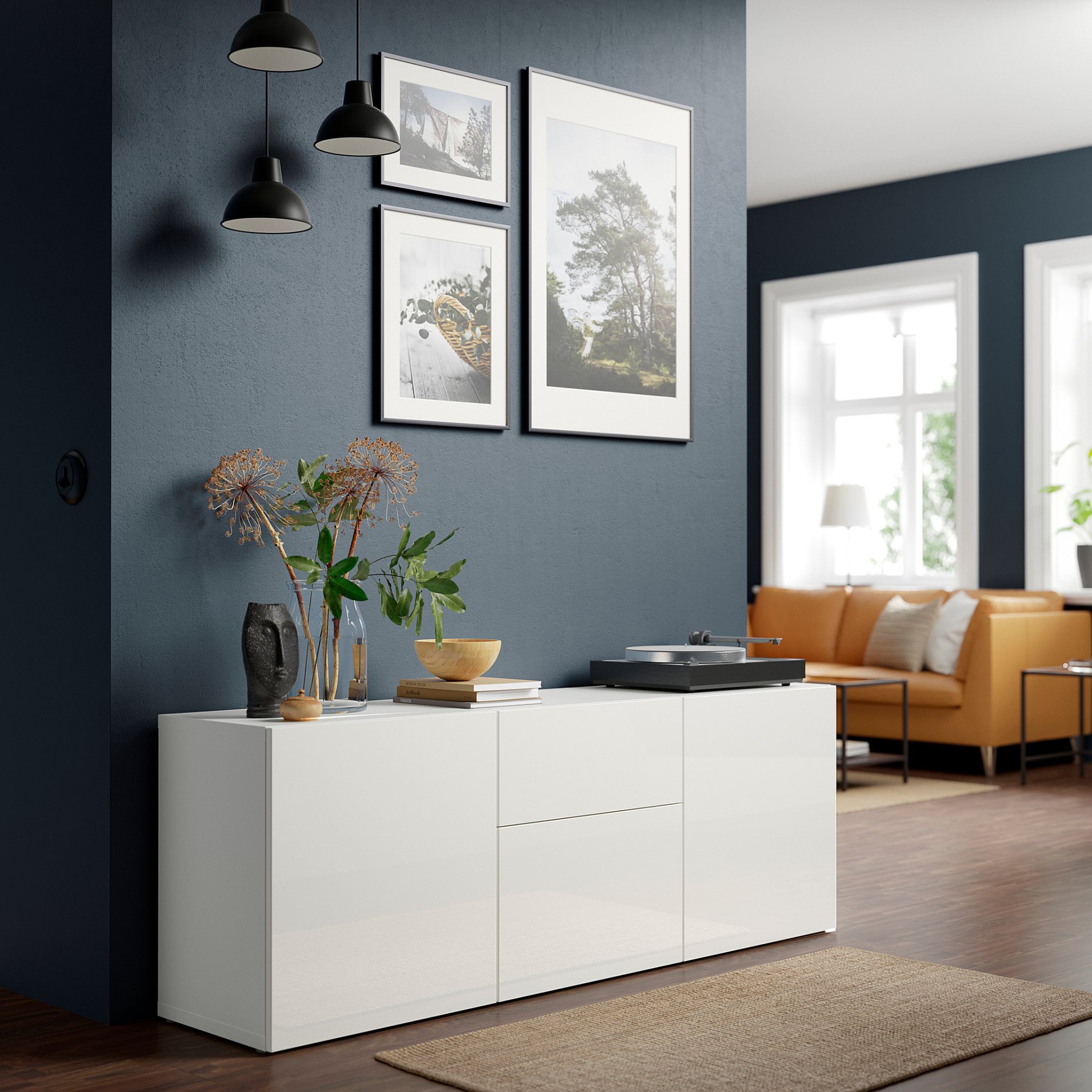 BESTÅ, storage combination with drawers, 180x42x65 cm, 394.126.65