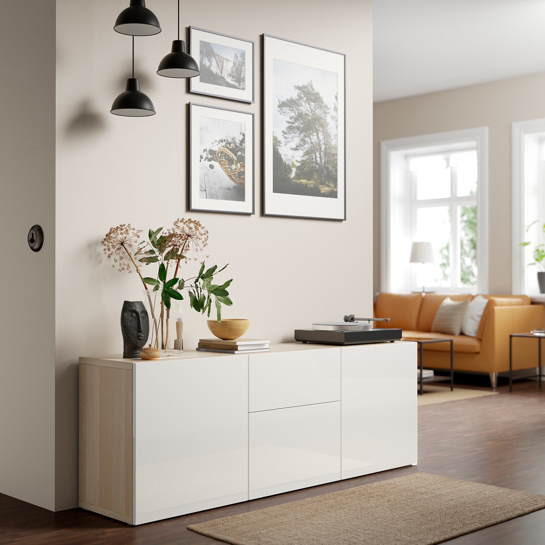 BESTÅ, storage combination with drawers, 180x42x65 cm, 394.126.70