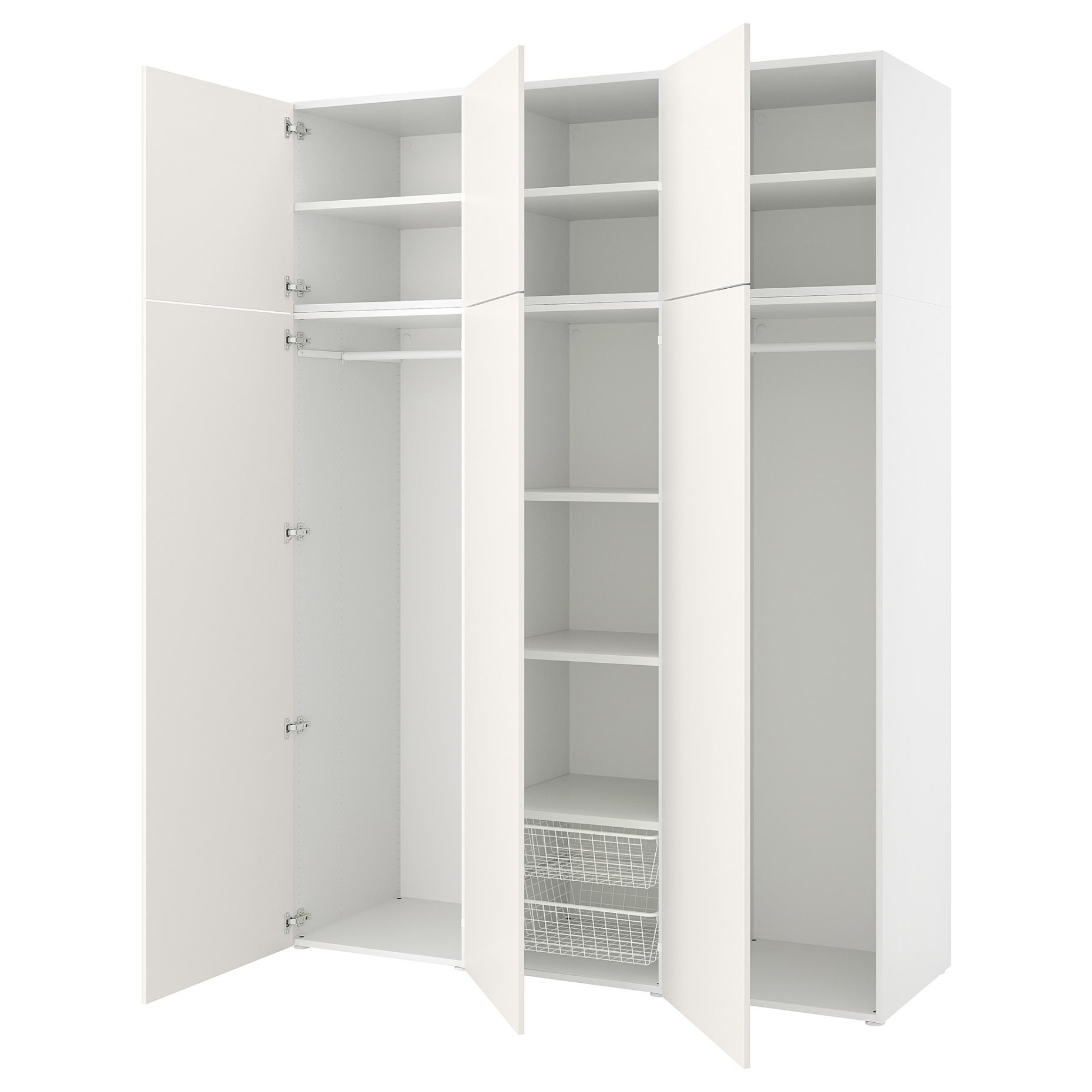 PLATSA, wardrobe with 6 doors, 180x57x241, 394.243.19