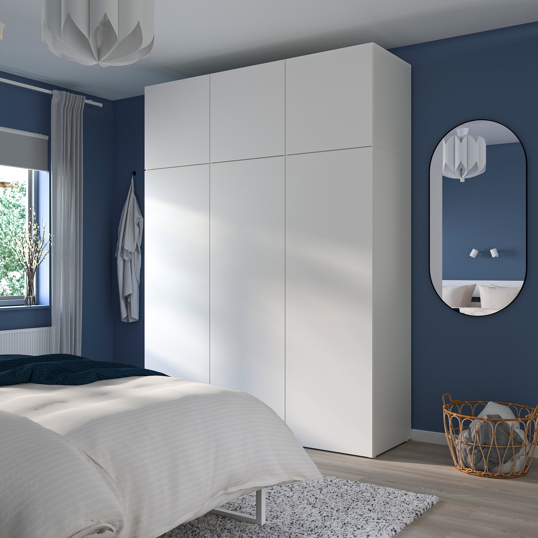 PLATSA, wardrobe with 6 doors, 180x57x241, 394.243.19