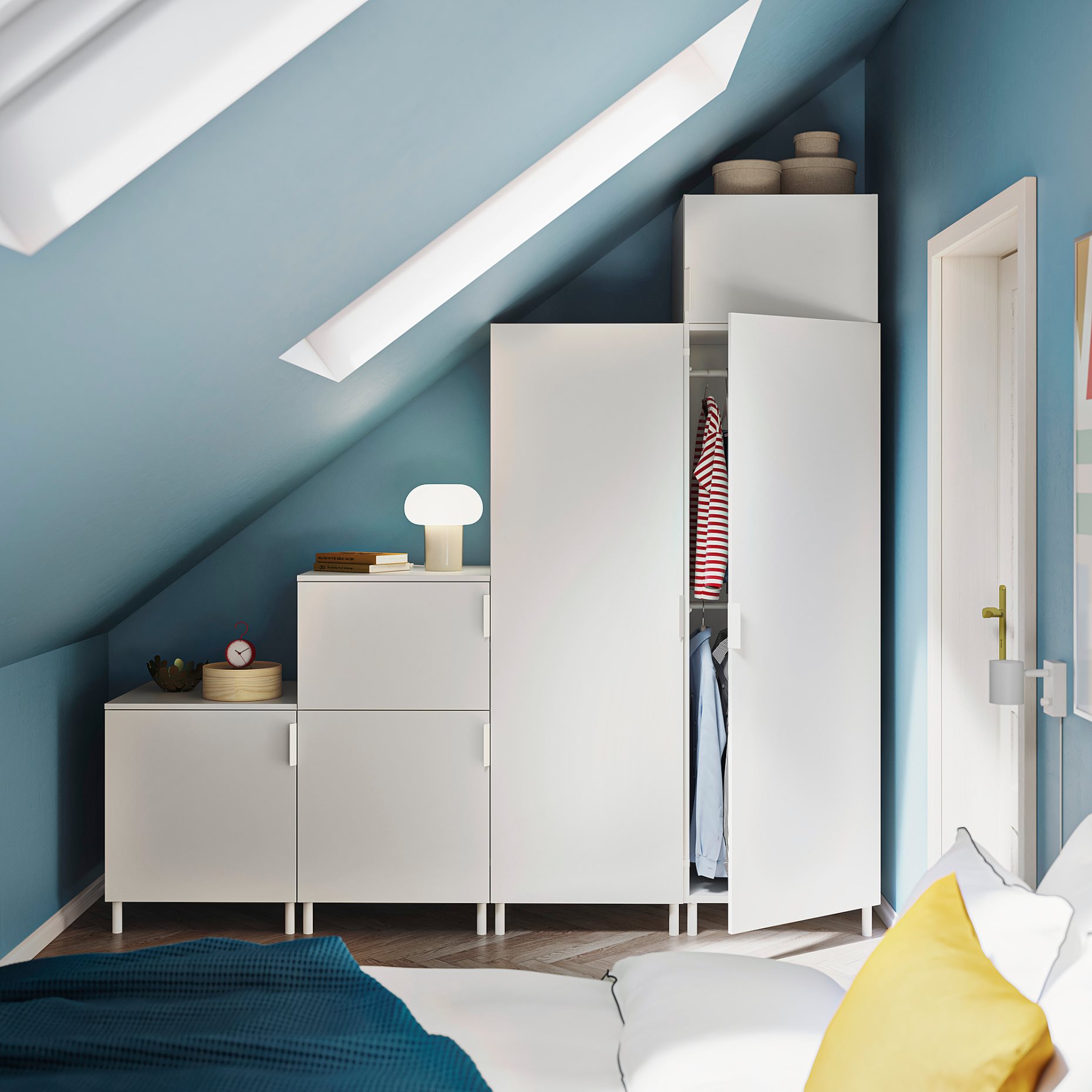 PLATSA, wardrobe with 6 doors, 240x57x231, 394.253.52