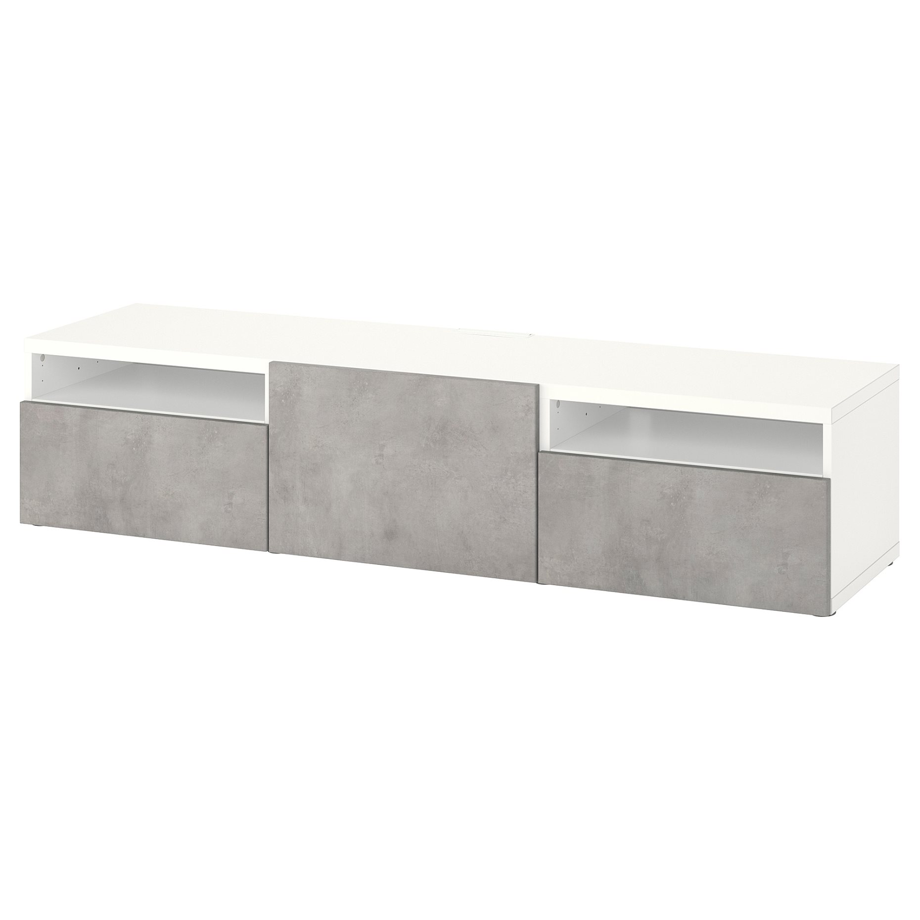 BESTÅ, TV bench with door/drawers push open, 180x42x39 cm, 394.324.75