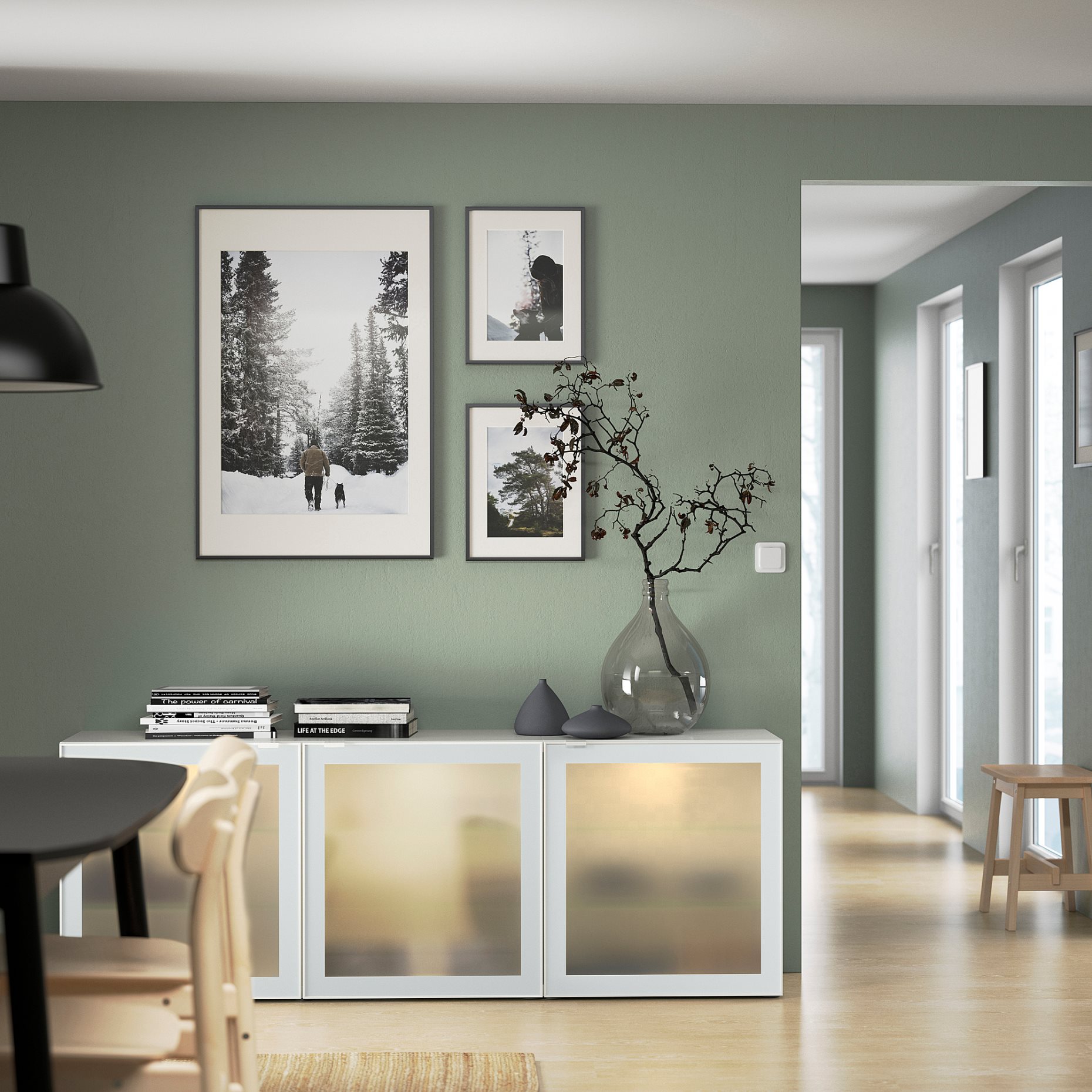 BESTÅ, storage combination with doors, 180x42x65 cm, 394.888.20