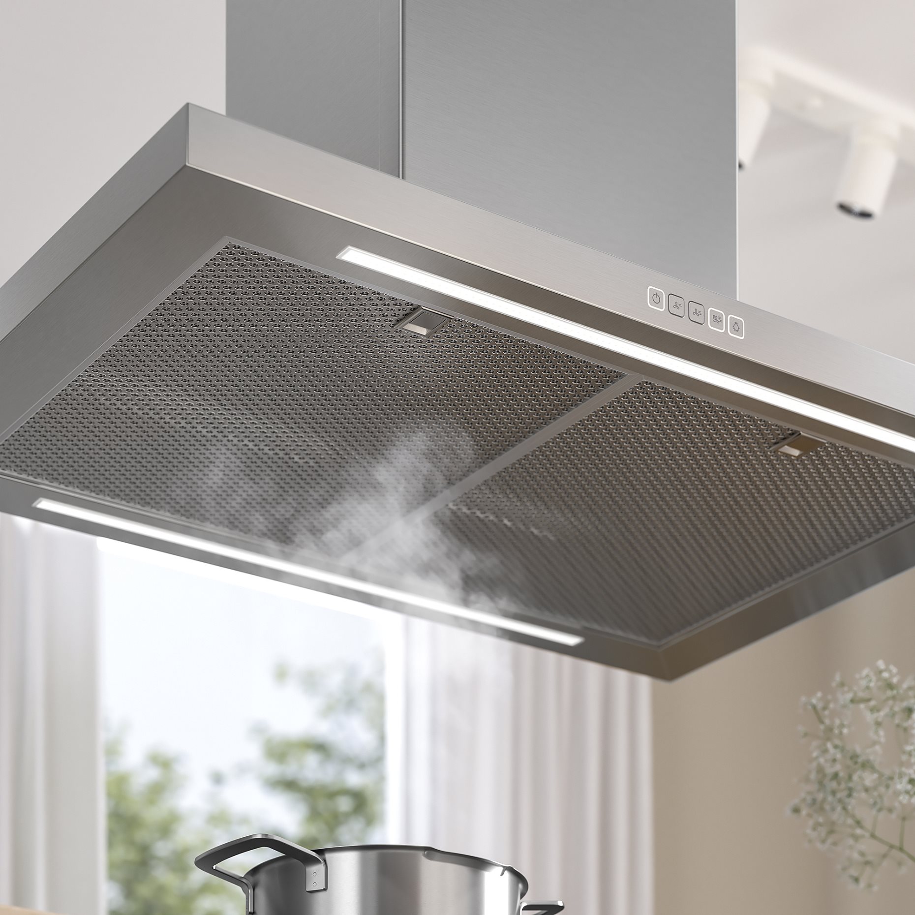 SVÄVANDE, ceiling-mounted extractor hood, 90 cm, 403.890.89