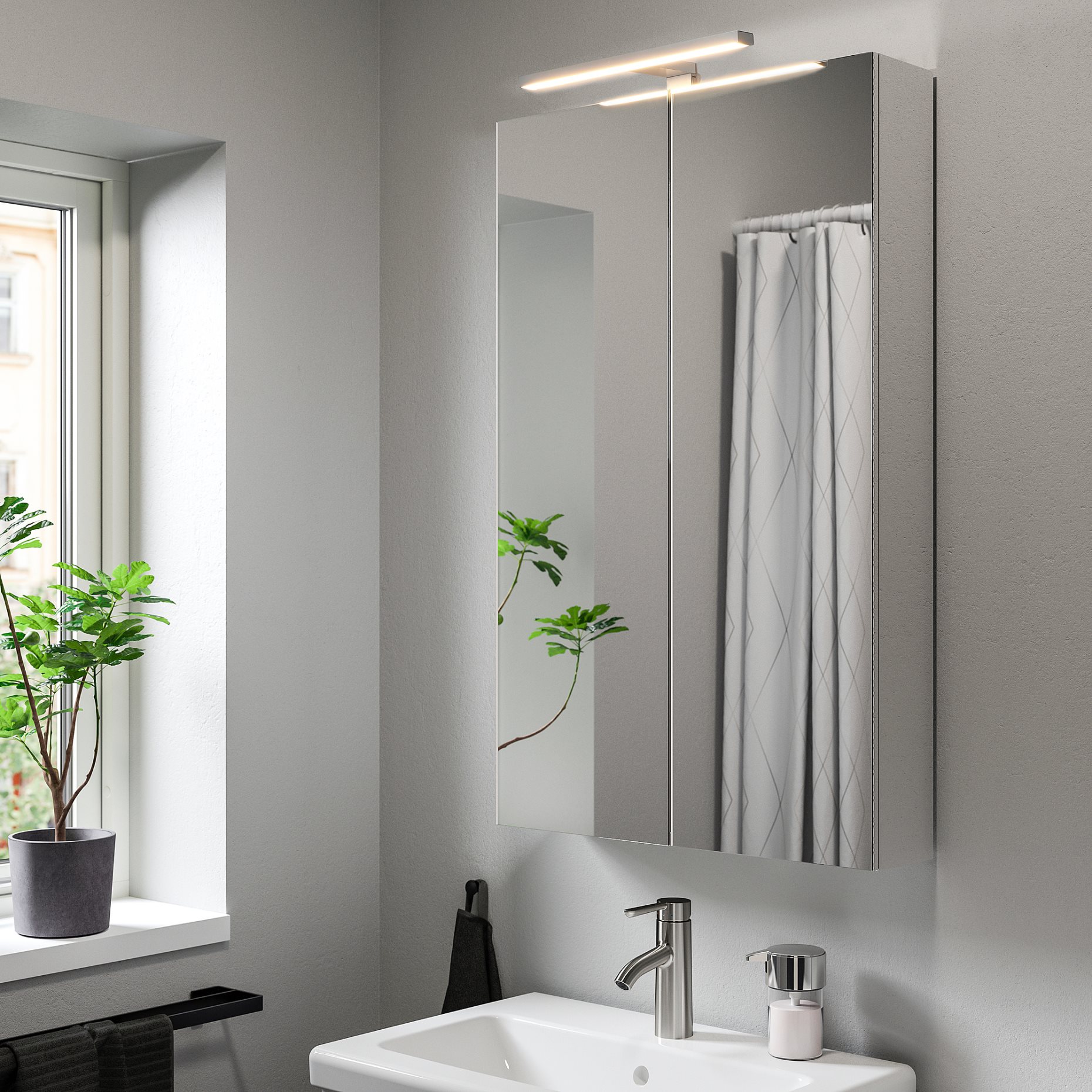 VÅTHULT, cab/mirror light with built-in LED light source, 404.675.48