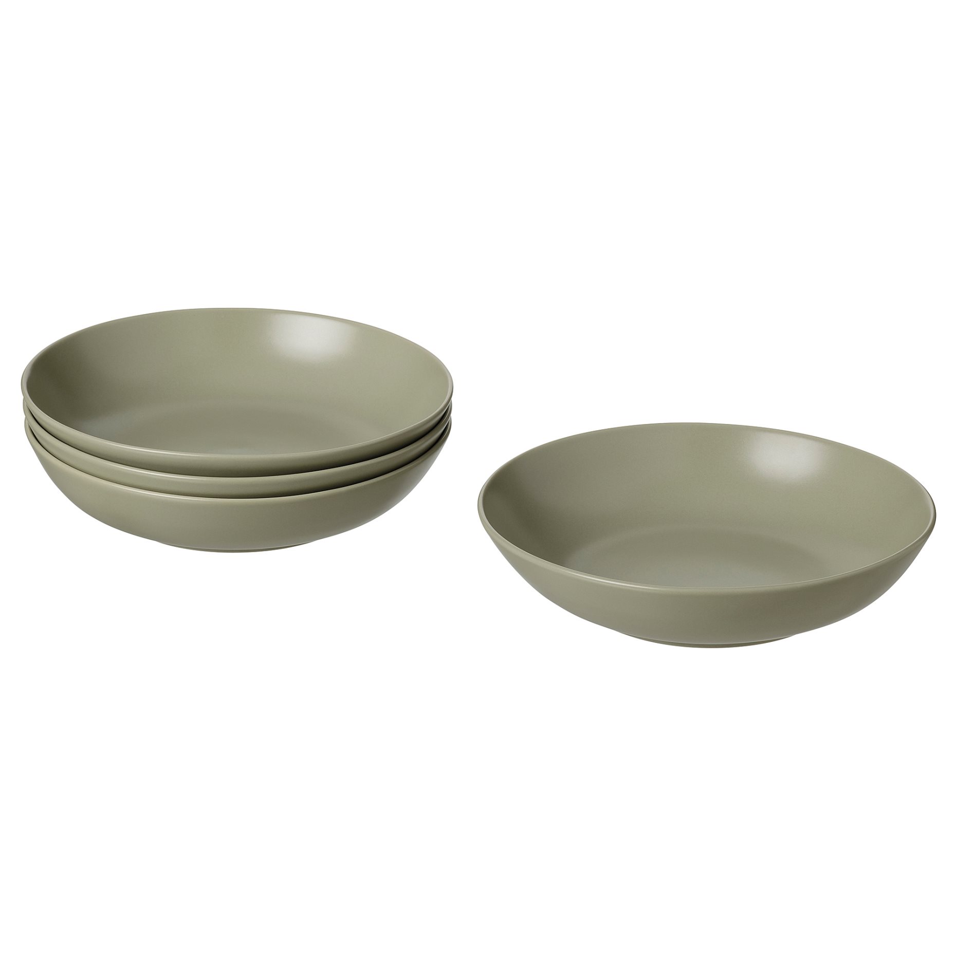 FÄRGKLAR, deep plate/matt 4 pack, 23 cm, 404.781.65
