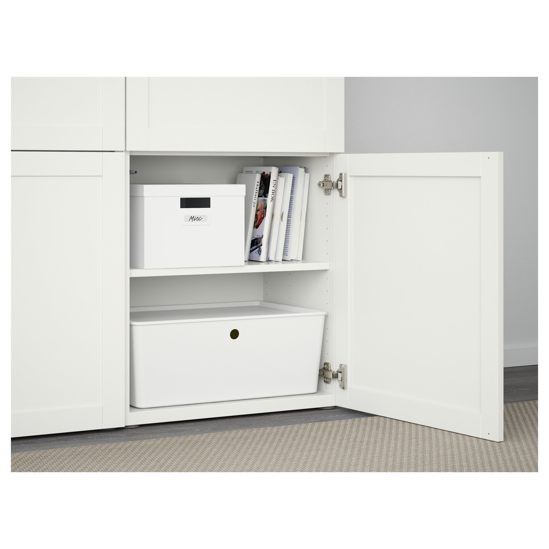 BESTÅ, storage combination with doors, 120x42x193 cm, 490.575.23