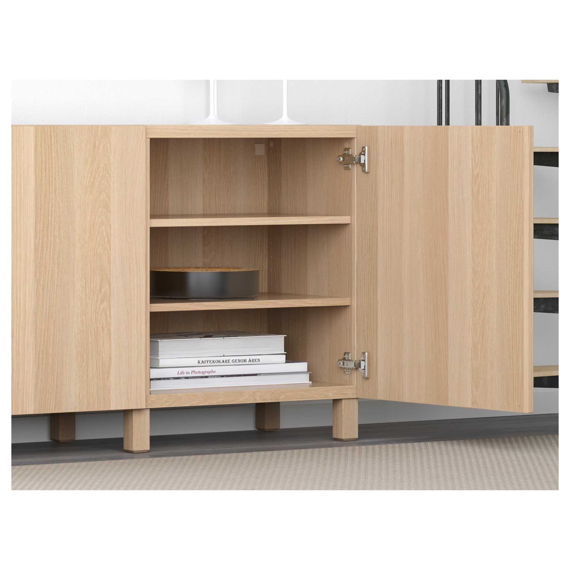BESTÅ, storage combination with doors, 180x42x74 cm, 491.397.22