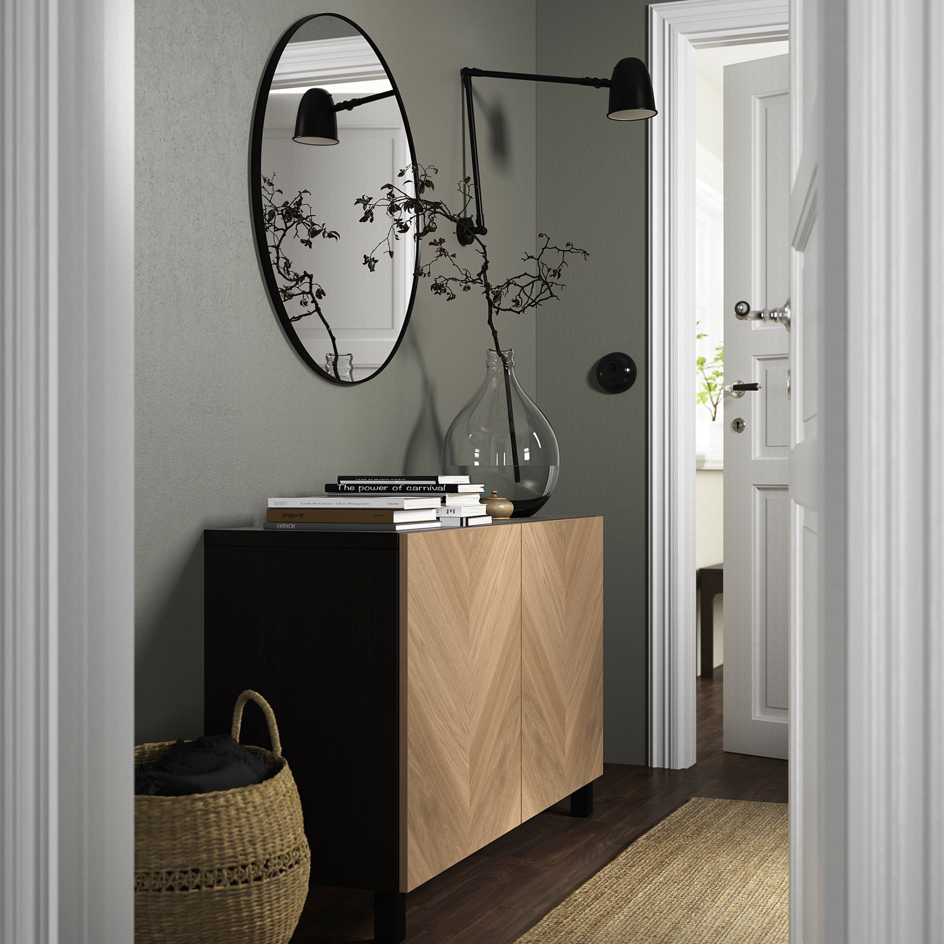 BESTÅ, storage combination with doors, 120x42x74 cm, 494.214.24
