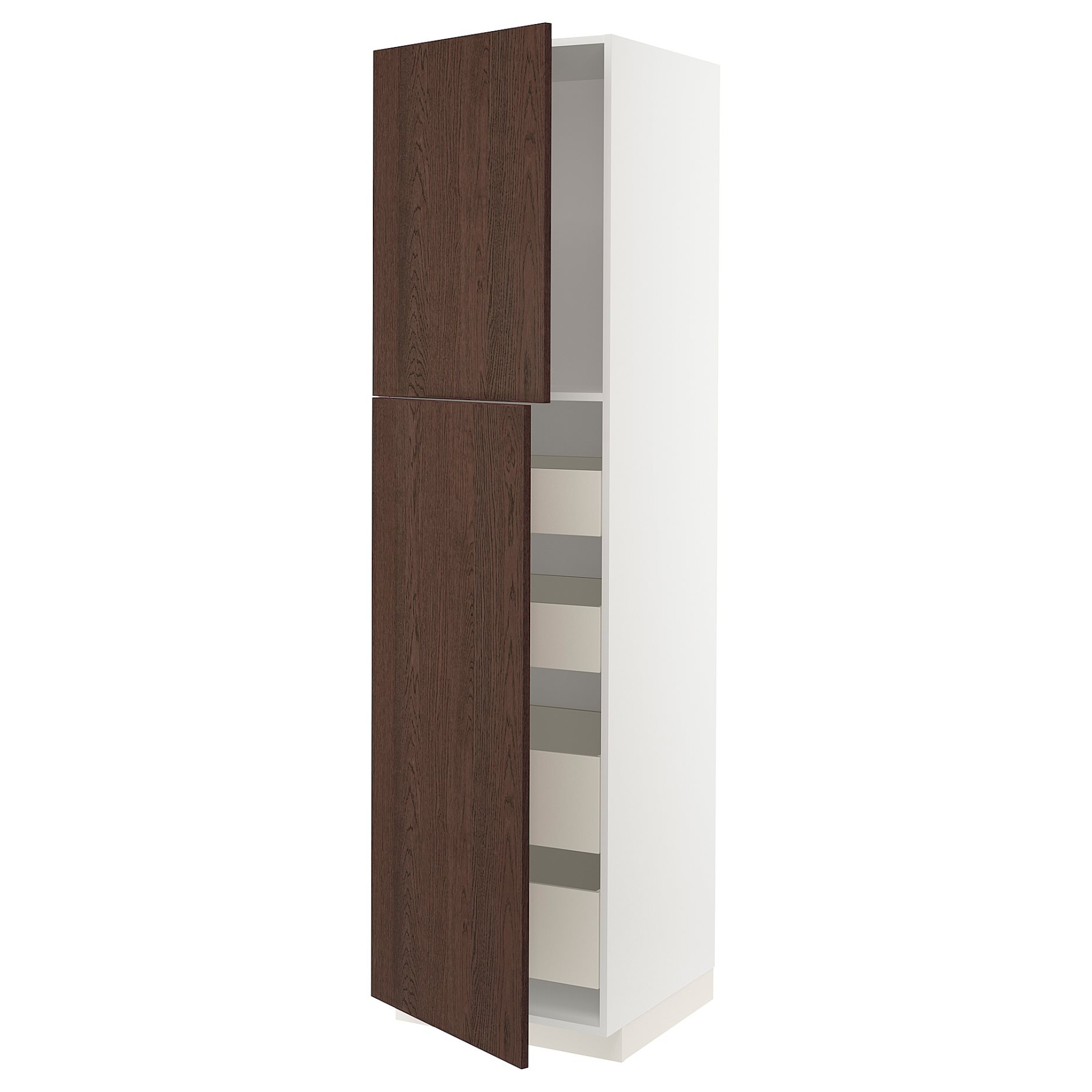 METOD, high cabinet with 2 doors/4 drawers, 60x60x220 cm, 494.688.07