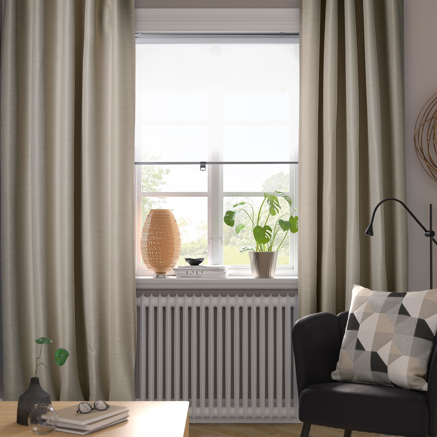 VILBORG, room darkening curtains, 1 pair, 502.975.55