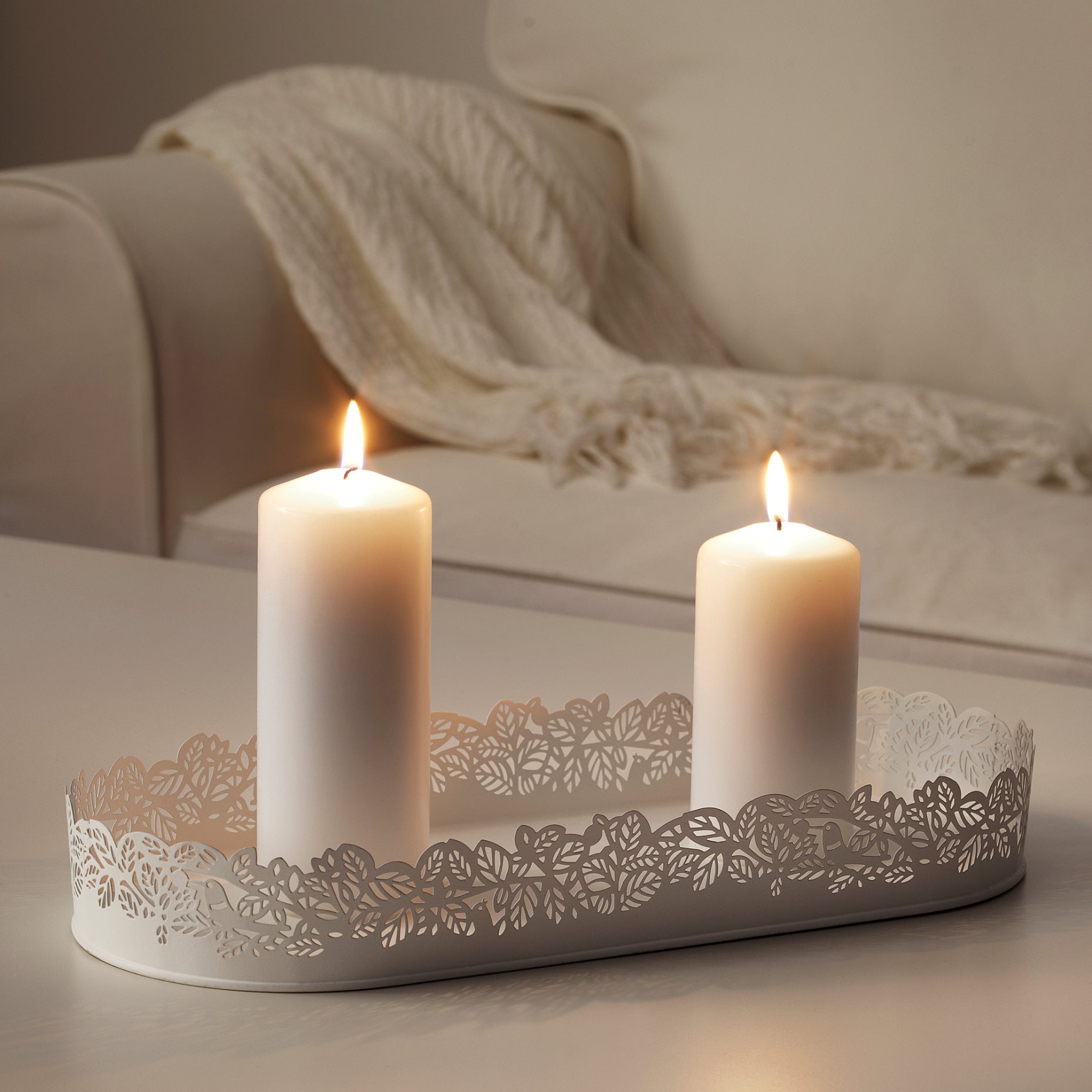 SAMVERKA, candle dish, 503.887.20