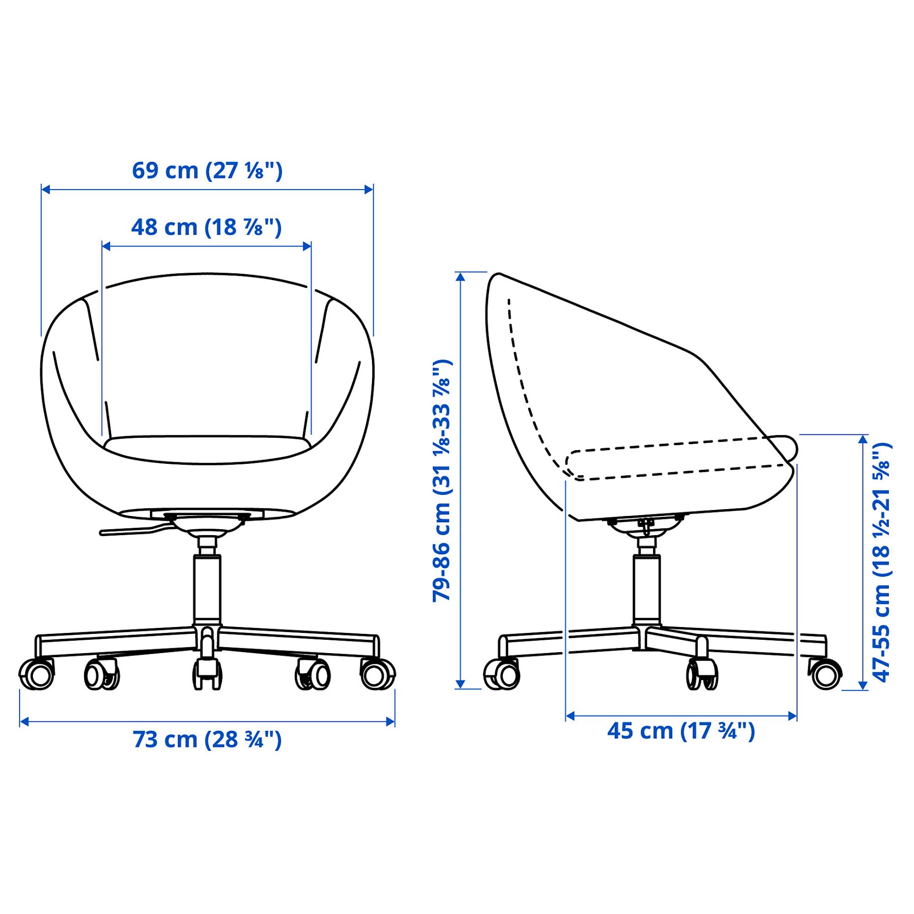 SKRUVSTA, swivel chair, 504.029.95