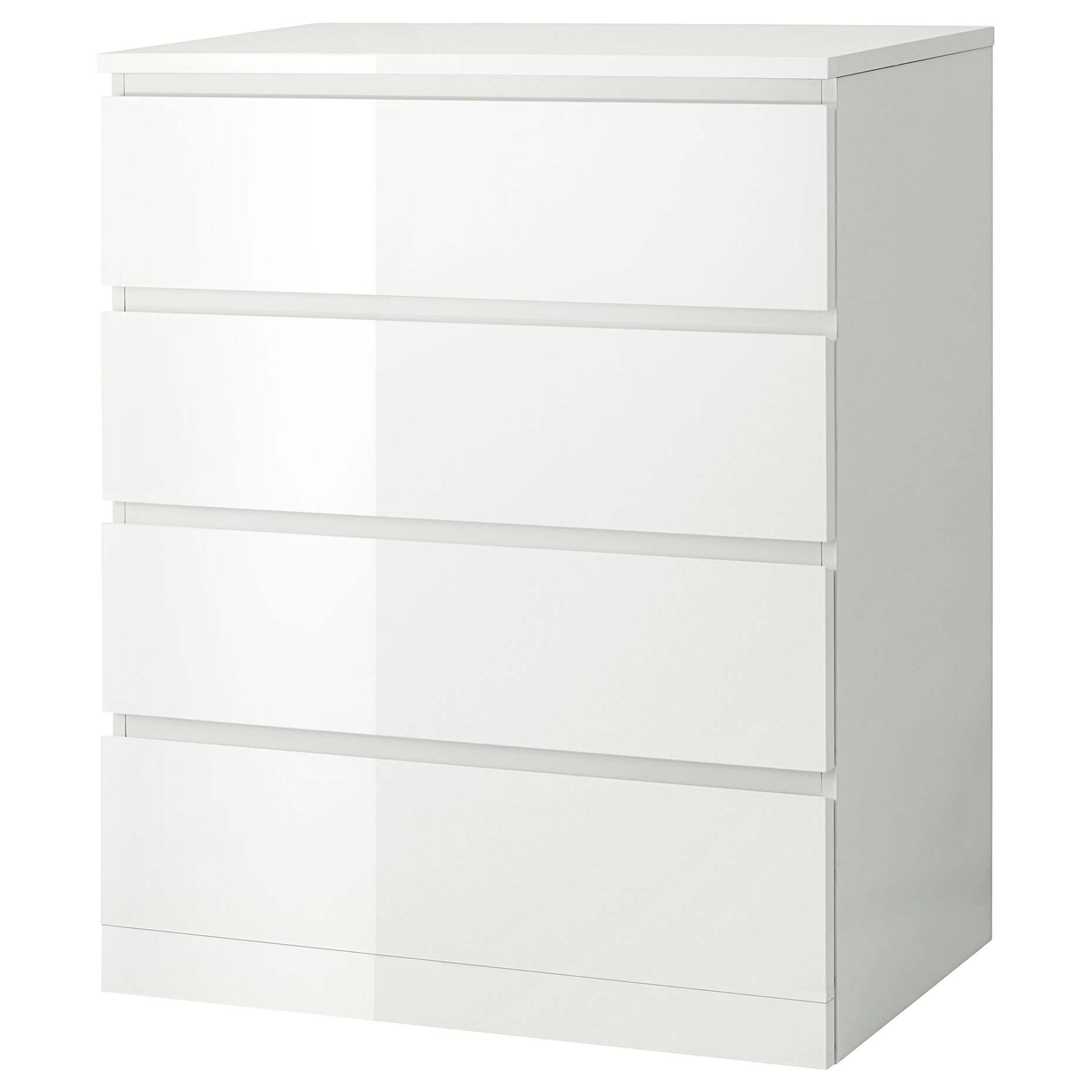 MALM, chest of 4 drawers/high-gloss, 80x100 cm, 504.240.54