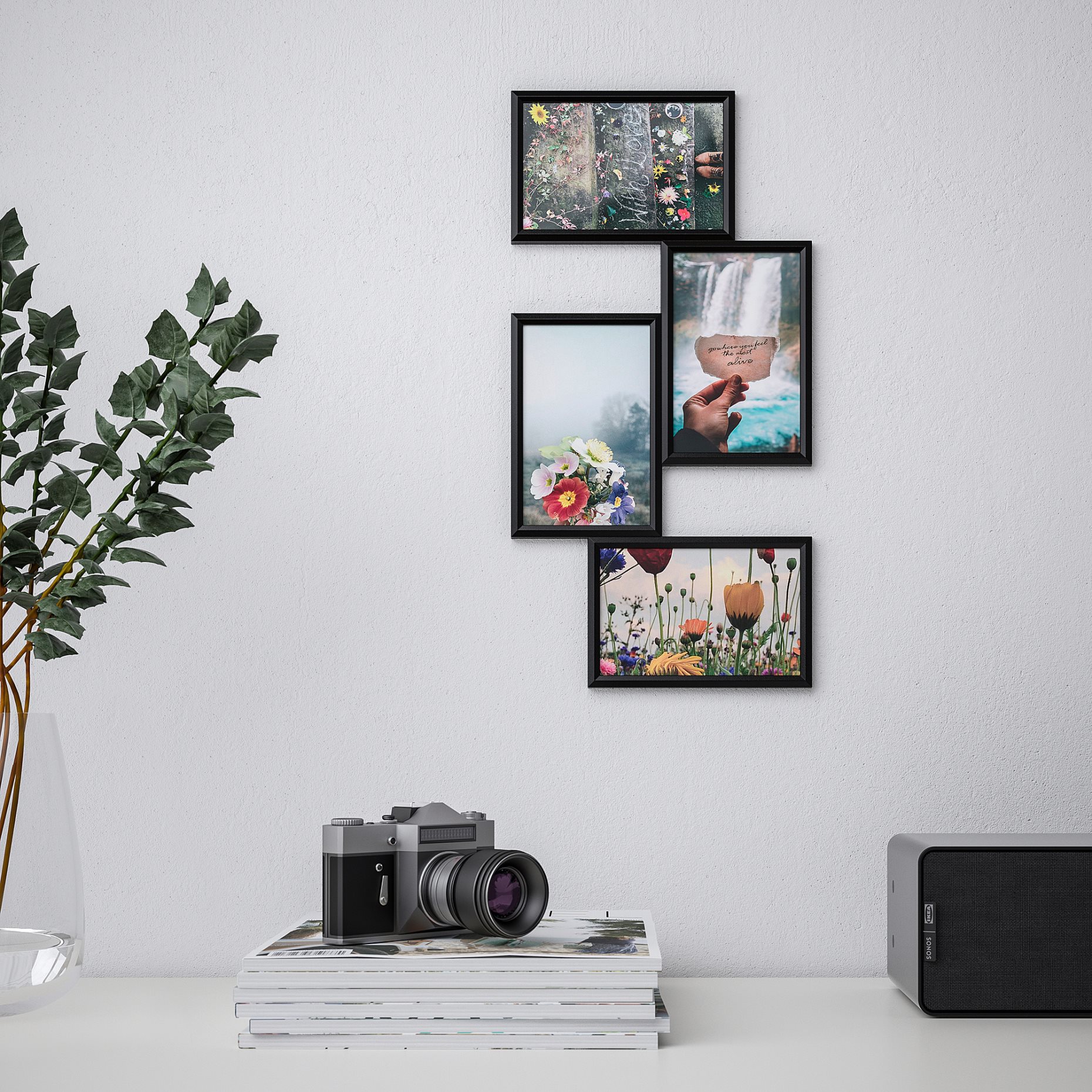 YLLEVAD, collage frame for 4 photos, 21x41 cm, 504.297.68