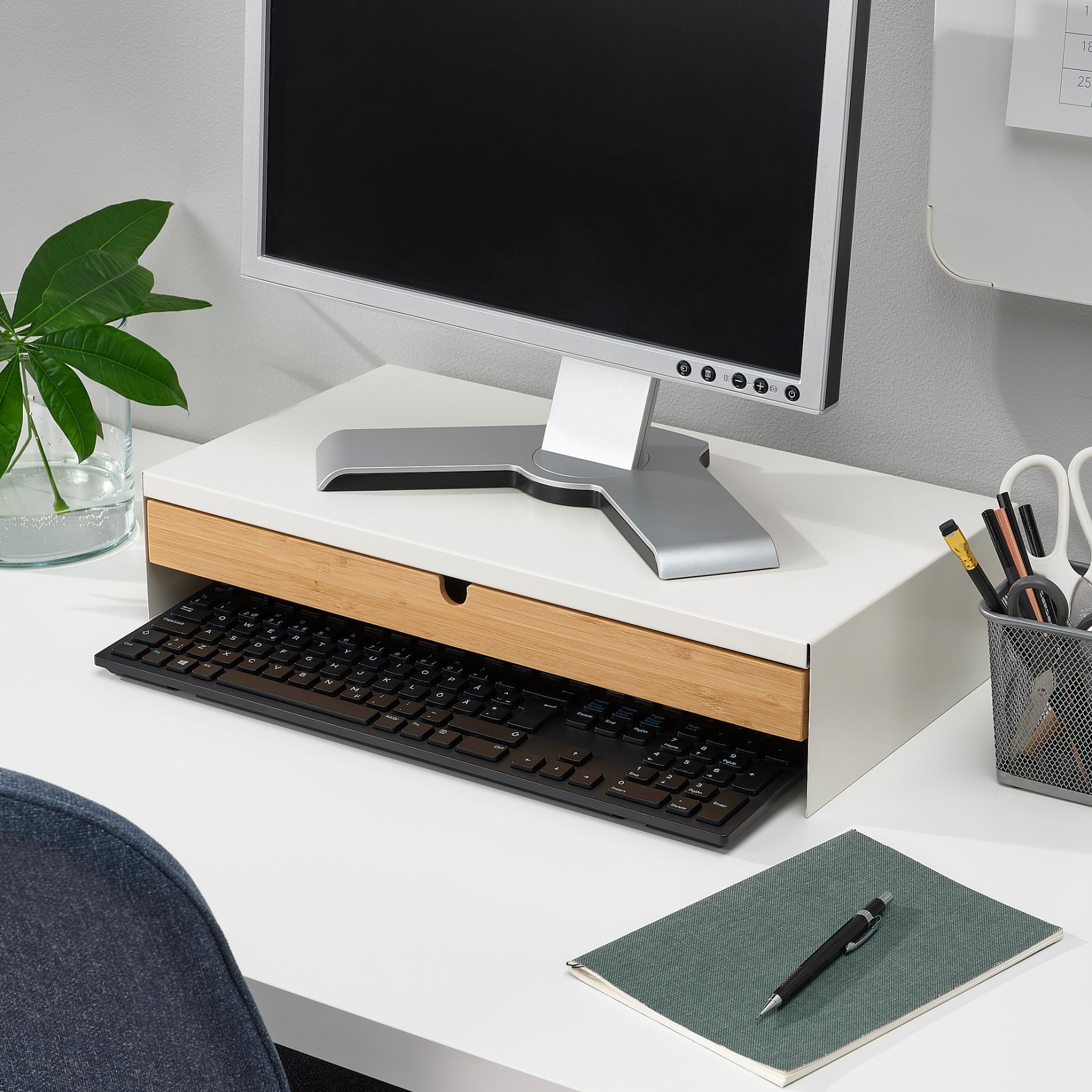 ELLOVEN, monitor stand with drawer, 504.747.70