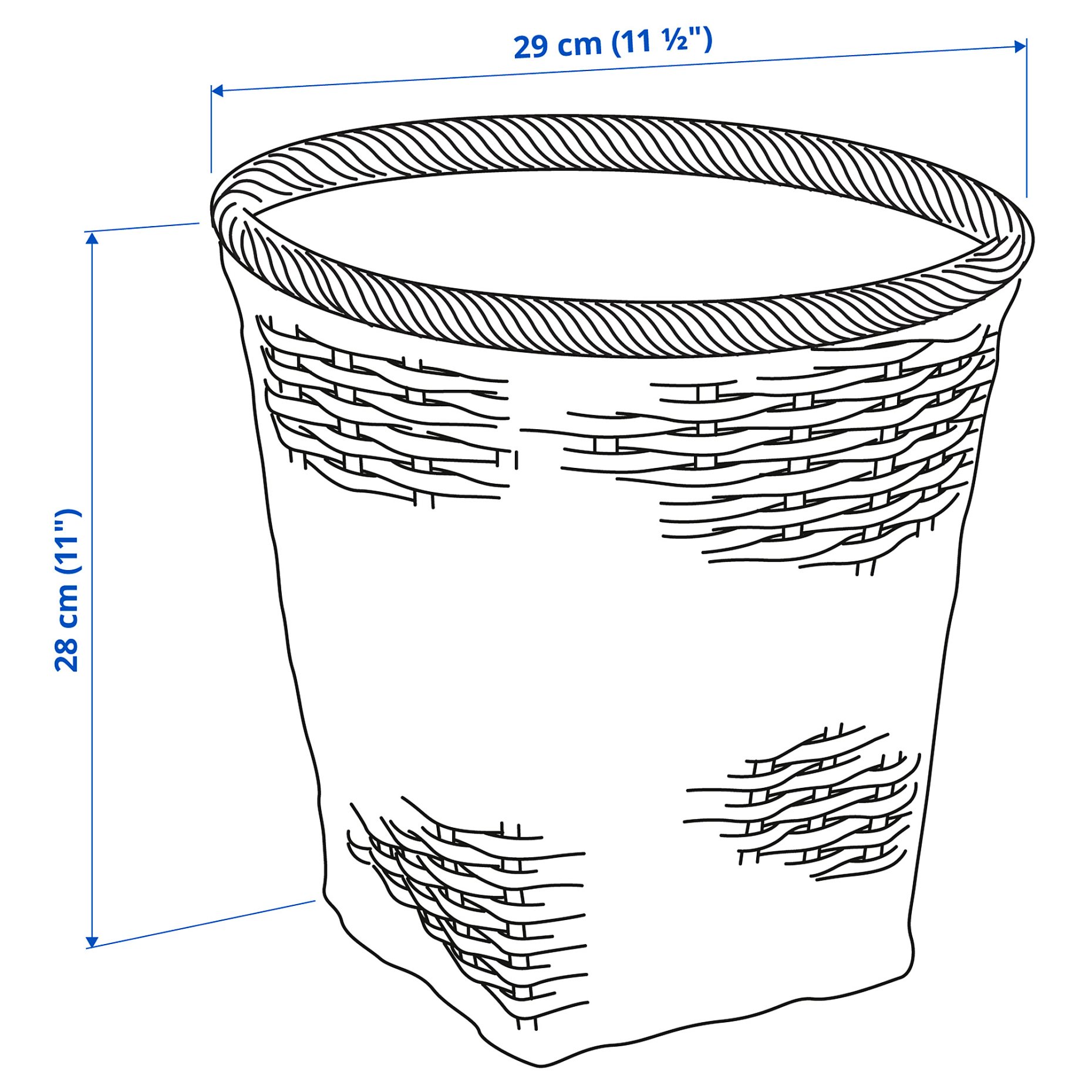 TRUMMIS, wastepaper basket/handmade, 505.008.30