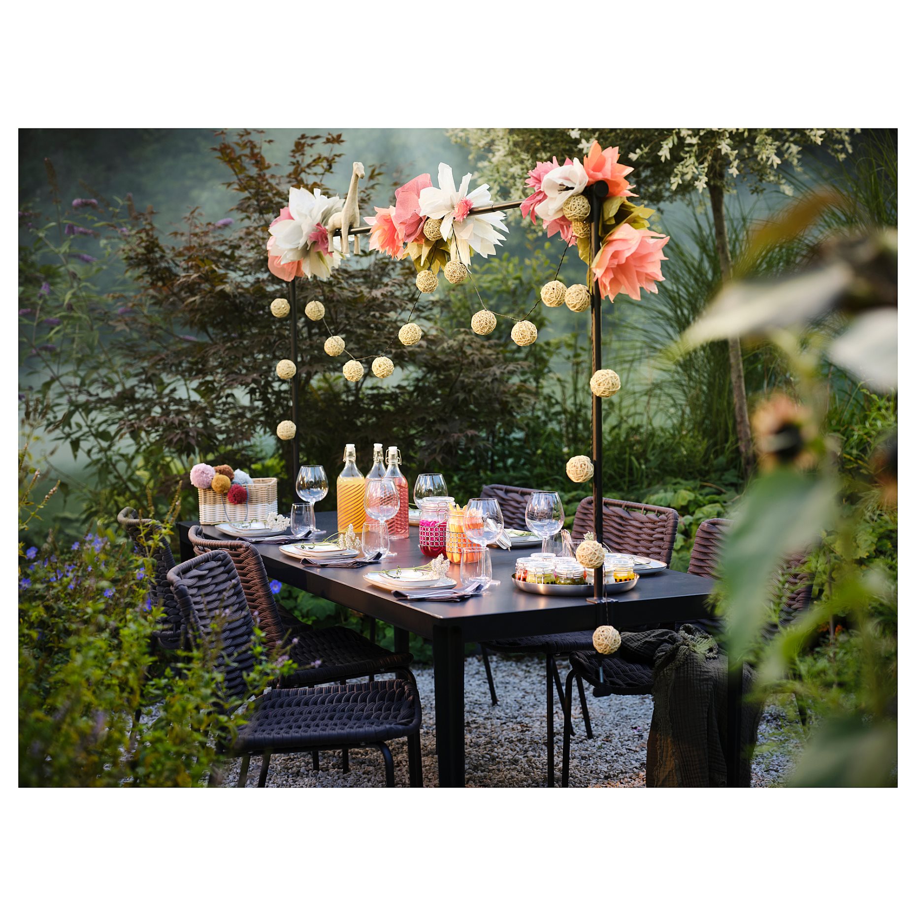 HELGEO, decorating rod for table/adjustable/in/outdoor, 115/235x116 cm, 505.620.50