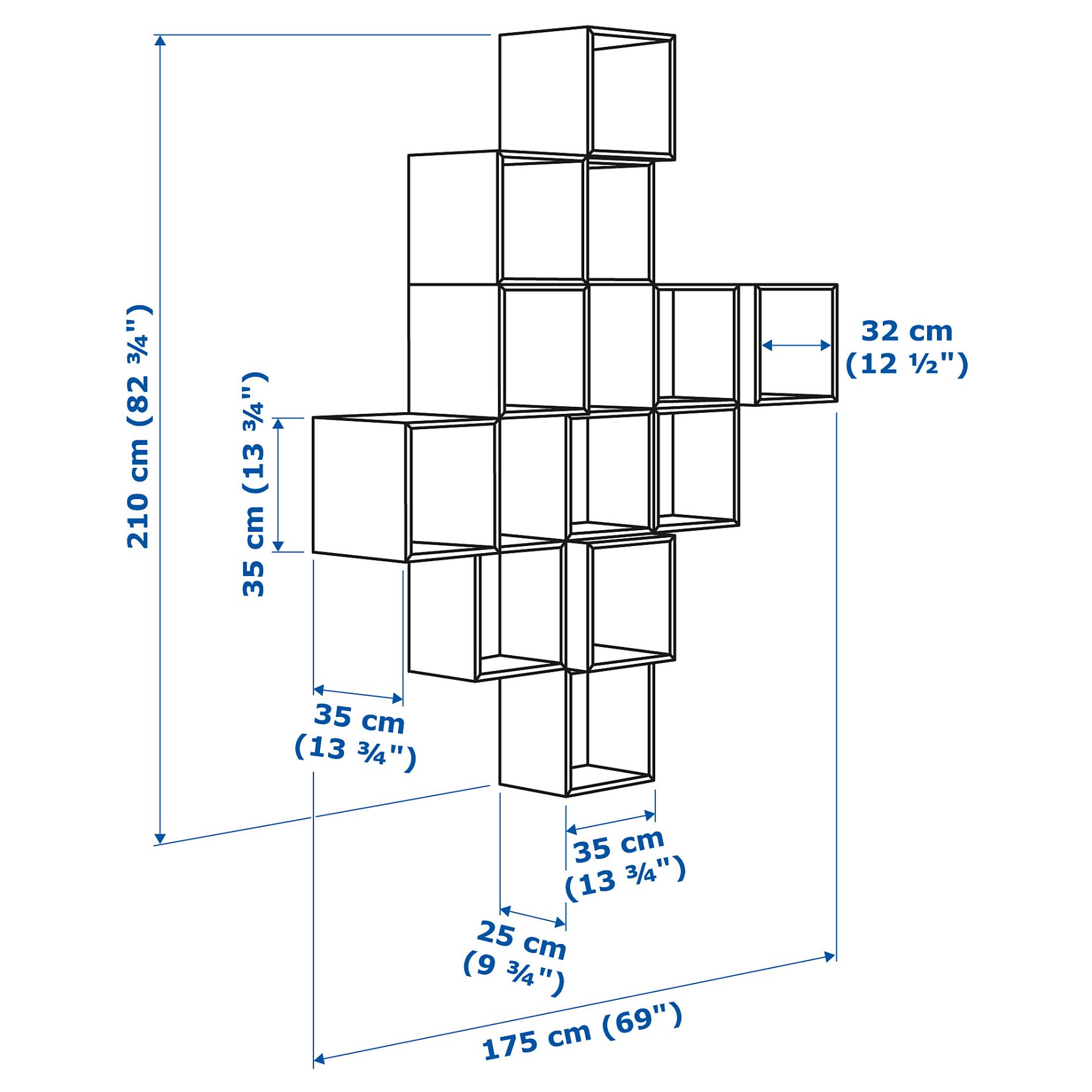 EKET, wall-mounted cabinet combination, 591.890.33