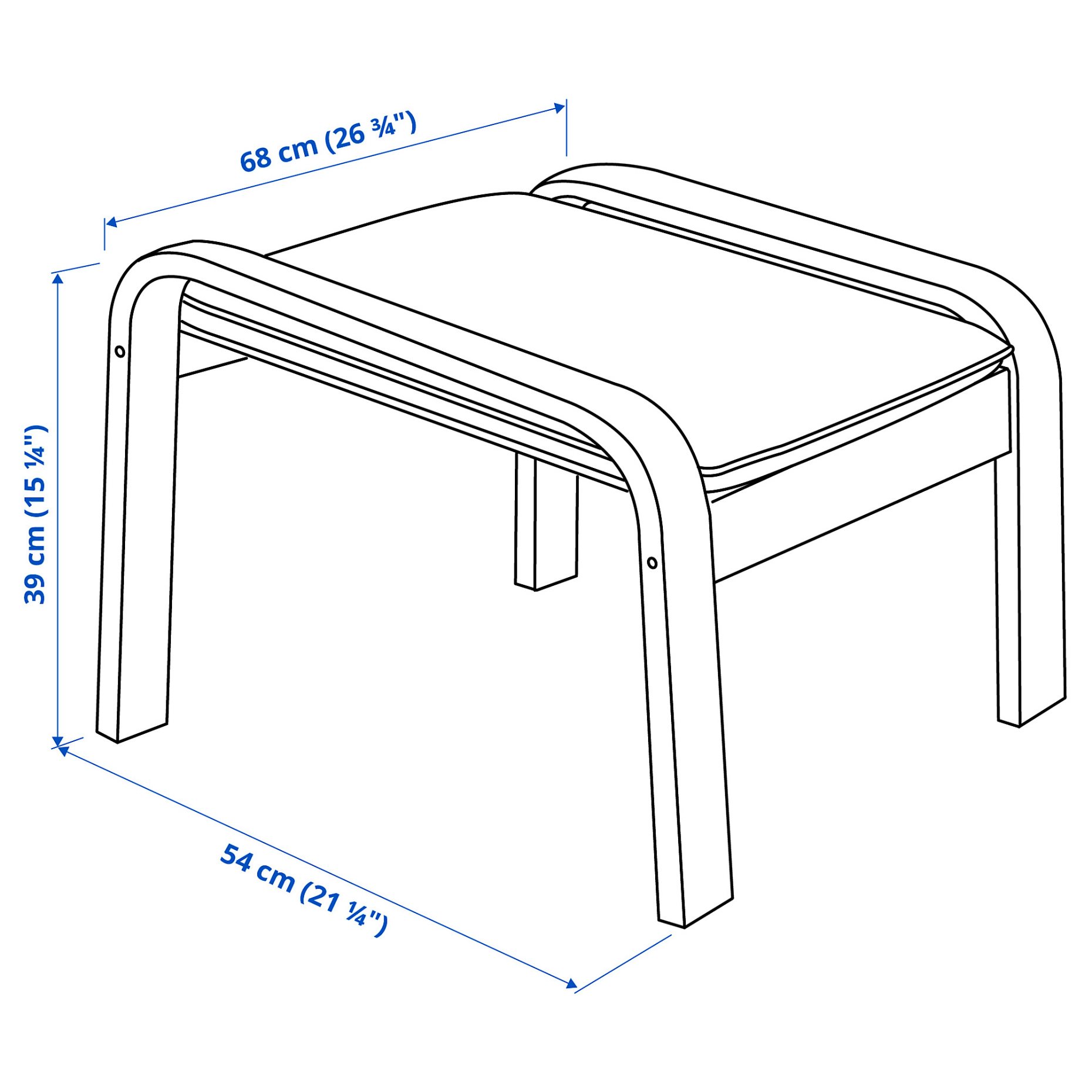 POÄNG, footstool, 591.978.63