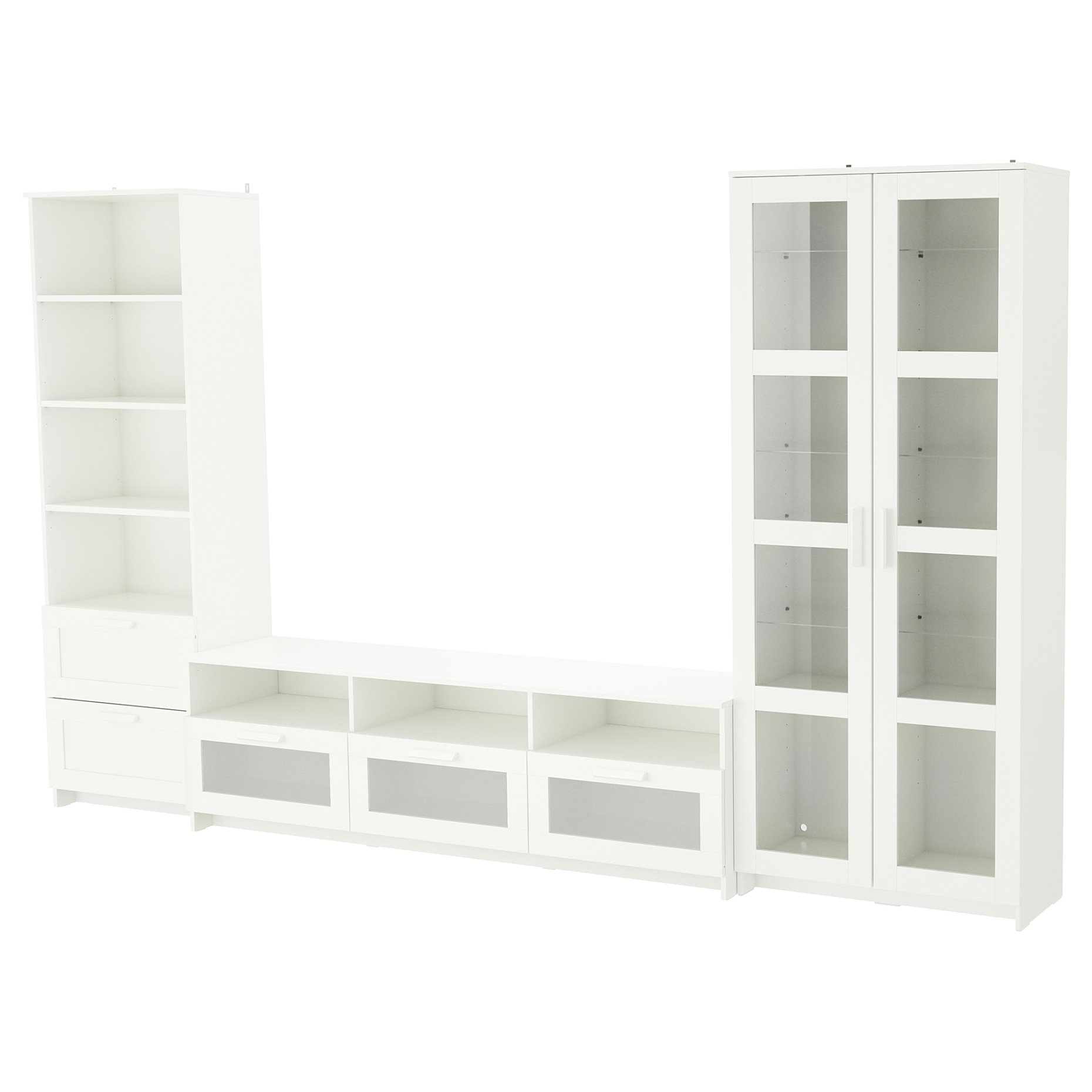 BRIMNES, TV storage combination/glass doors, 592.782.32
