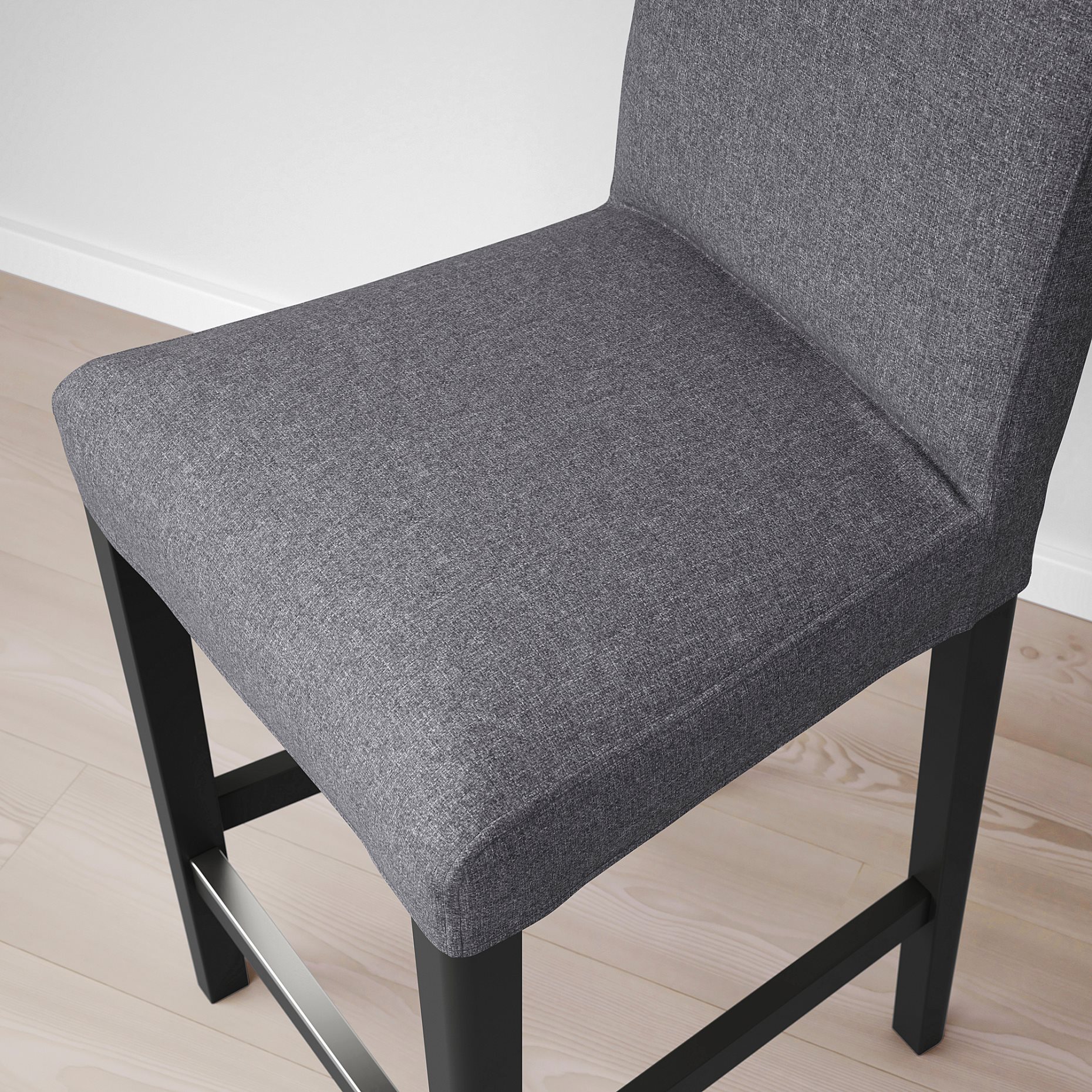BERGMUND, σκαμπό μπαρ με πλάτη, 62 cm, 593.846.90