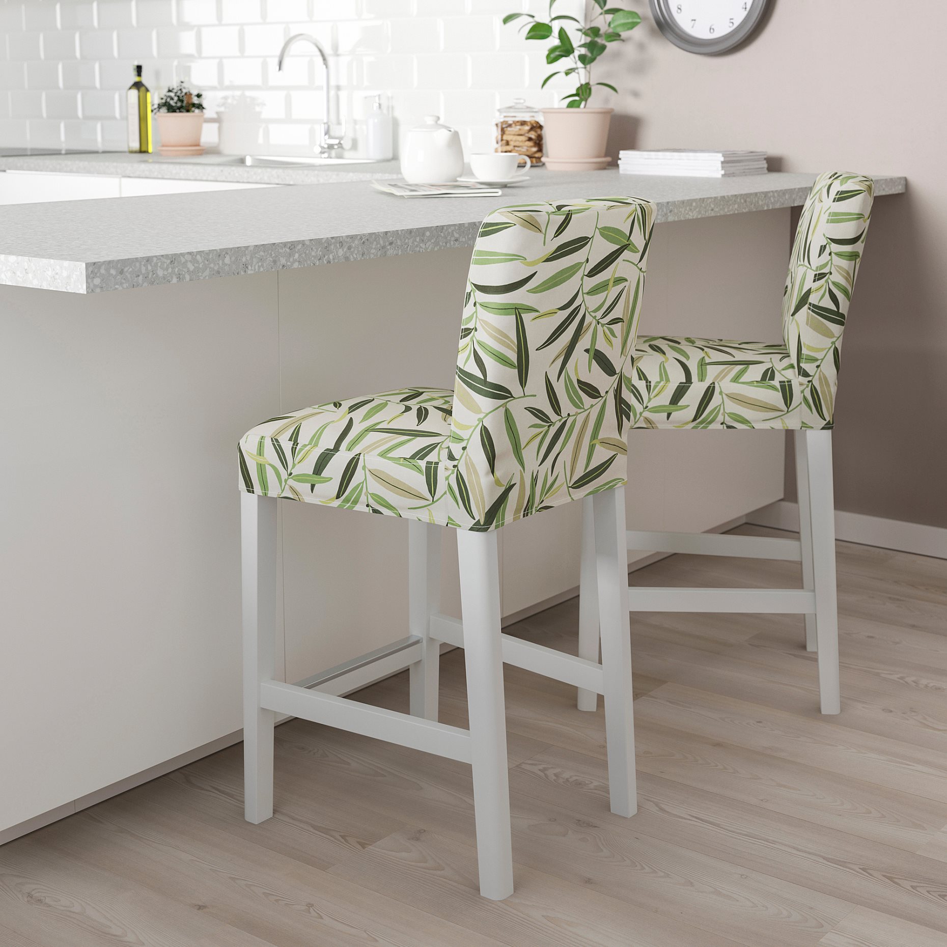 BERGMUND, bar stool with backrest, 62 cm, 593.997.57
