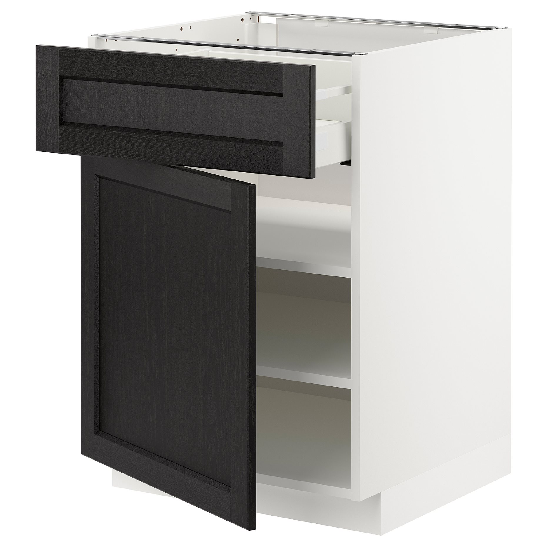 METOD, base cabinet with drawer/door, 60x60 cm, 594.663.46