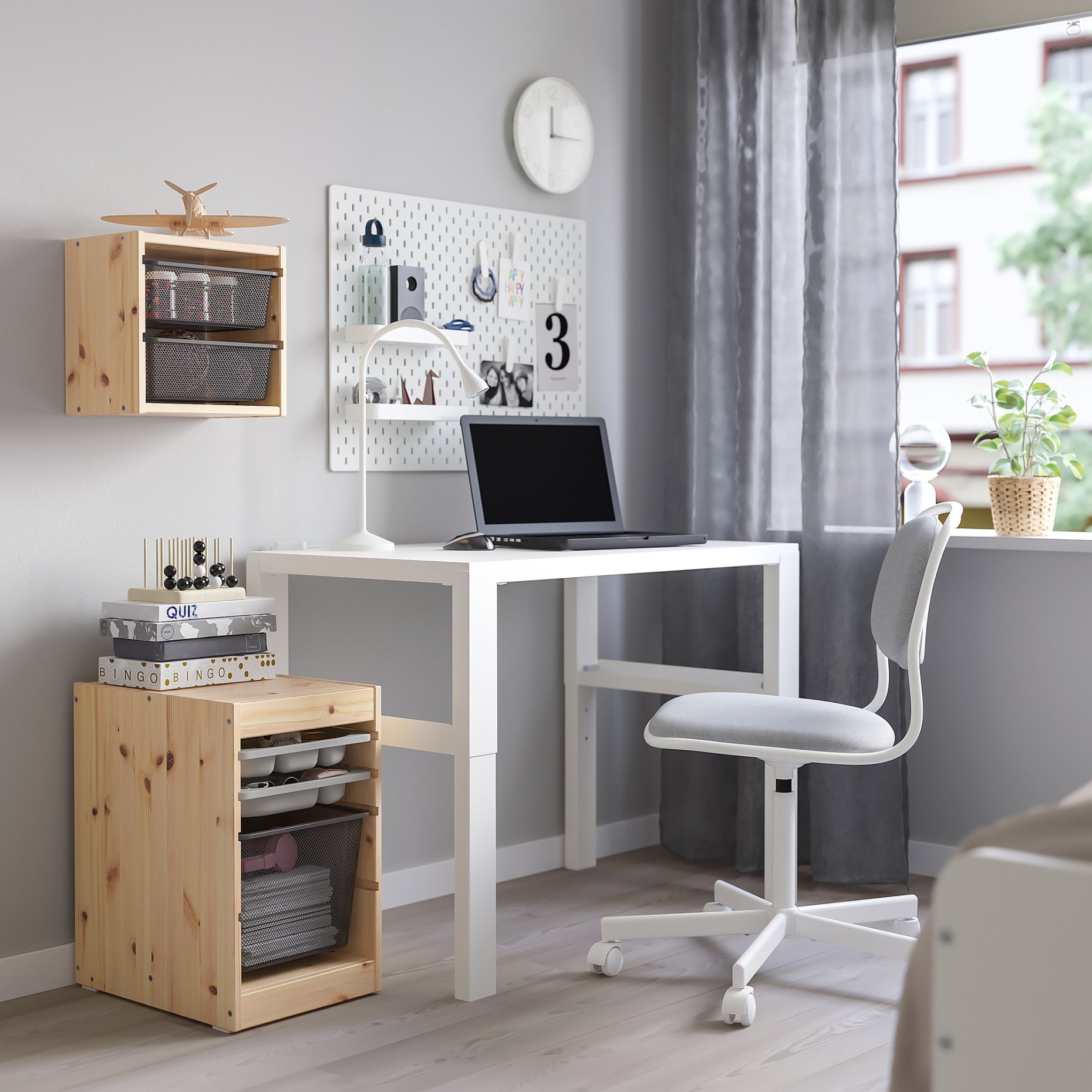 TROFAST, storage combination with box/trays, 32x44x52 cm, 595.256.28