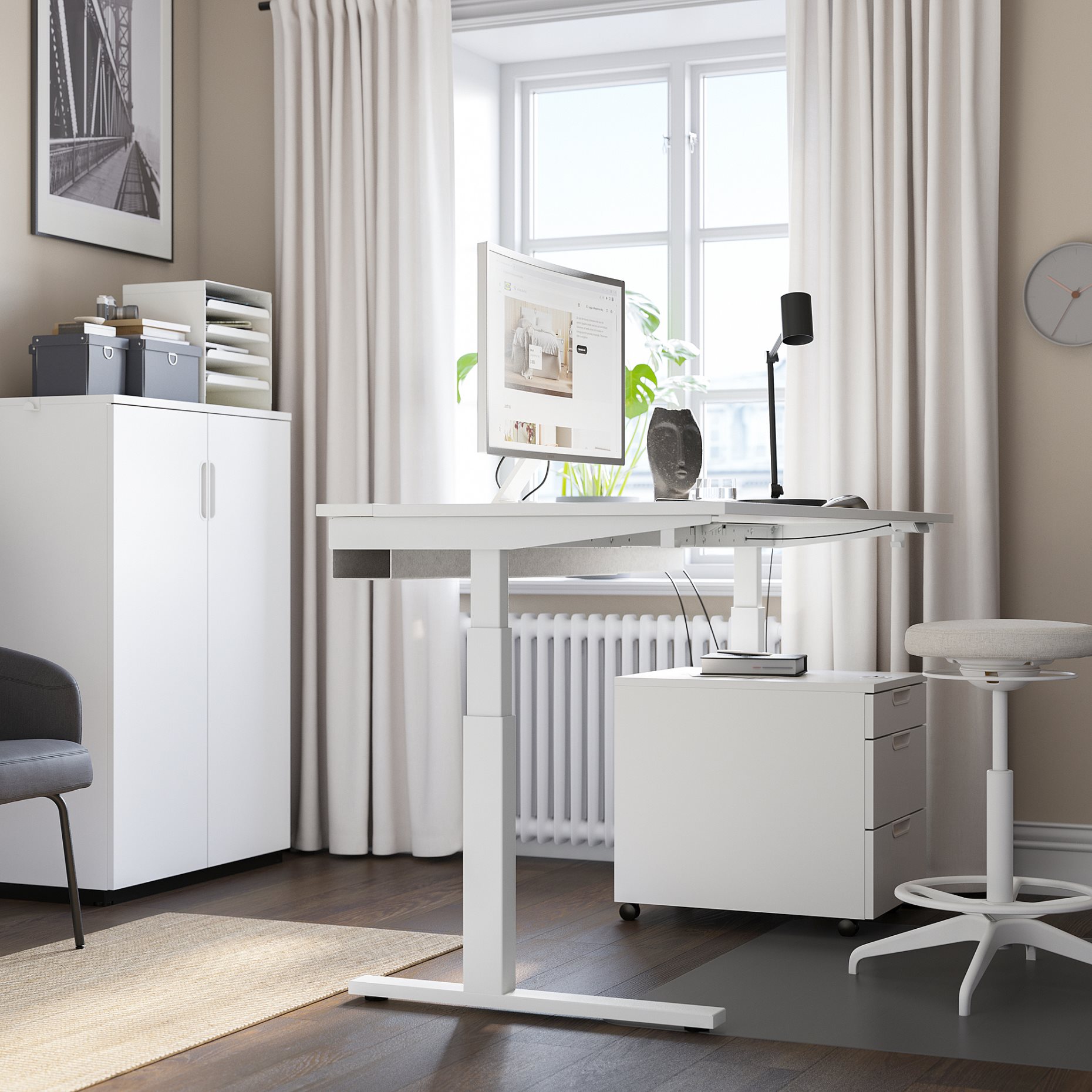 MITTZON, desk sit/stand/electric, 160x80 cm, 595.299.66