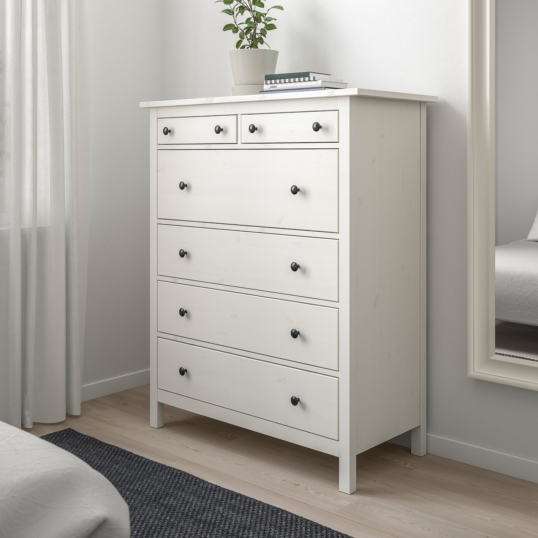 HEMNES, chest of 6 drawers, 602.392.73